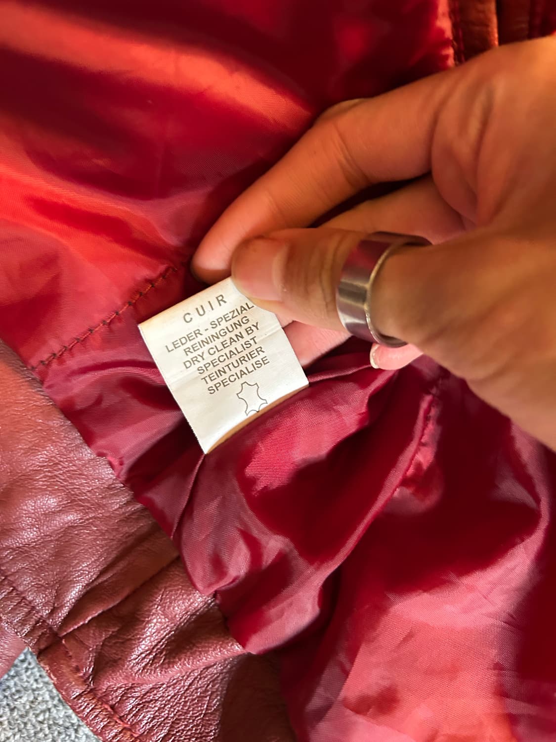 VTG Red Crop Coat M 상품이미지6