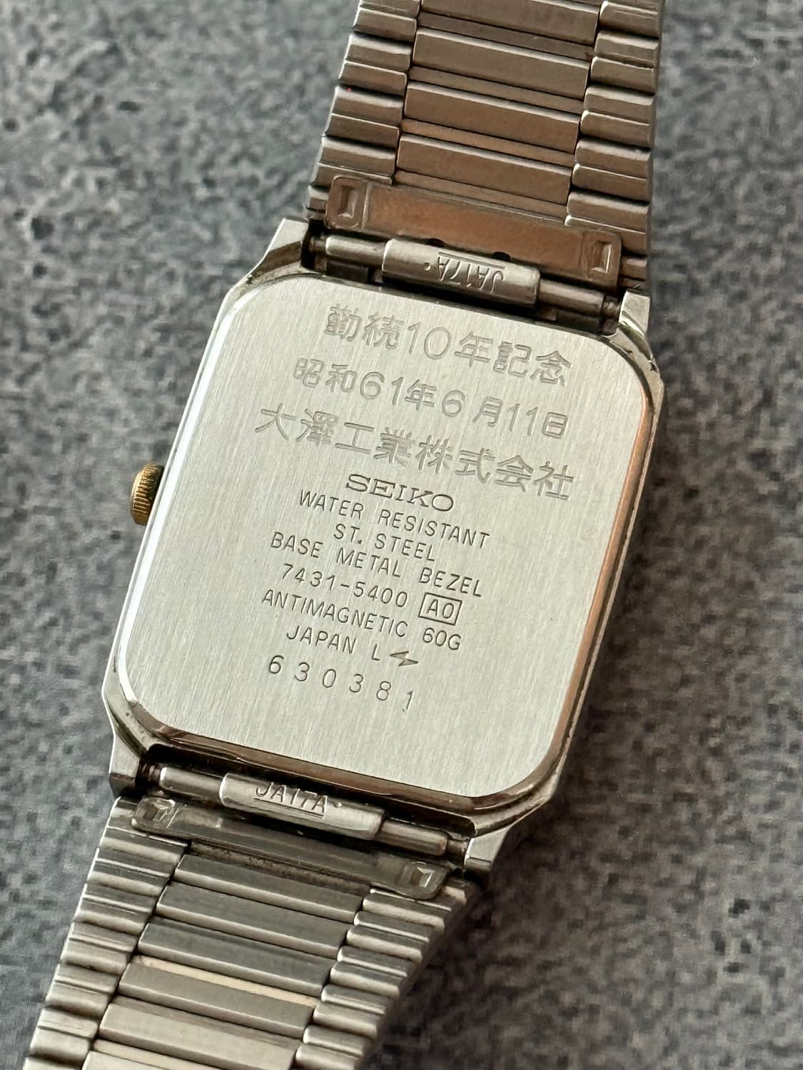 세이코 Seiko Chronos 쿼츠 스퀘어 콤비 상품이미지3