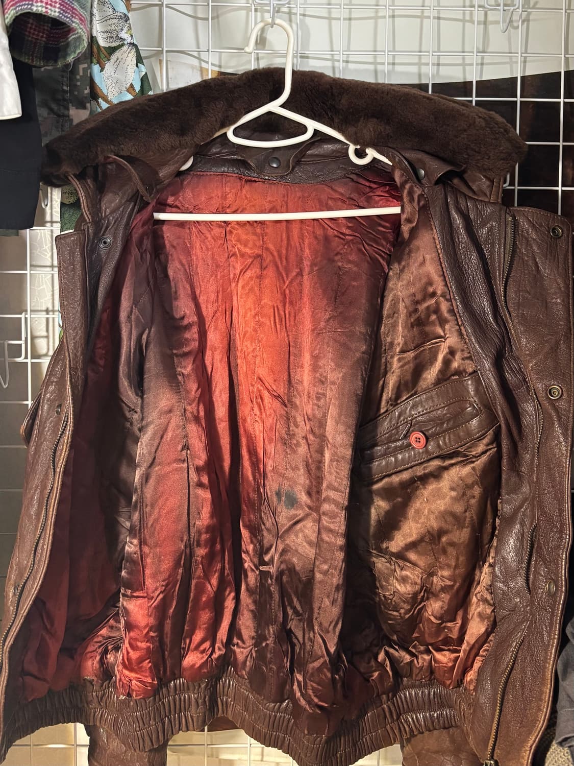 Japanese Military 무스탕 레더 자켓 L 상품이미지6