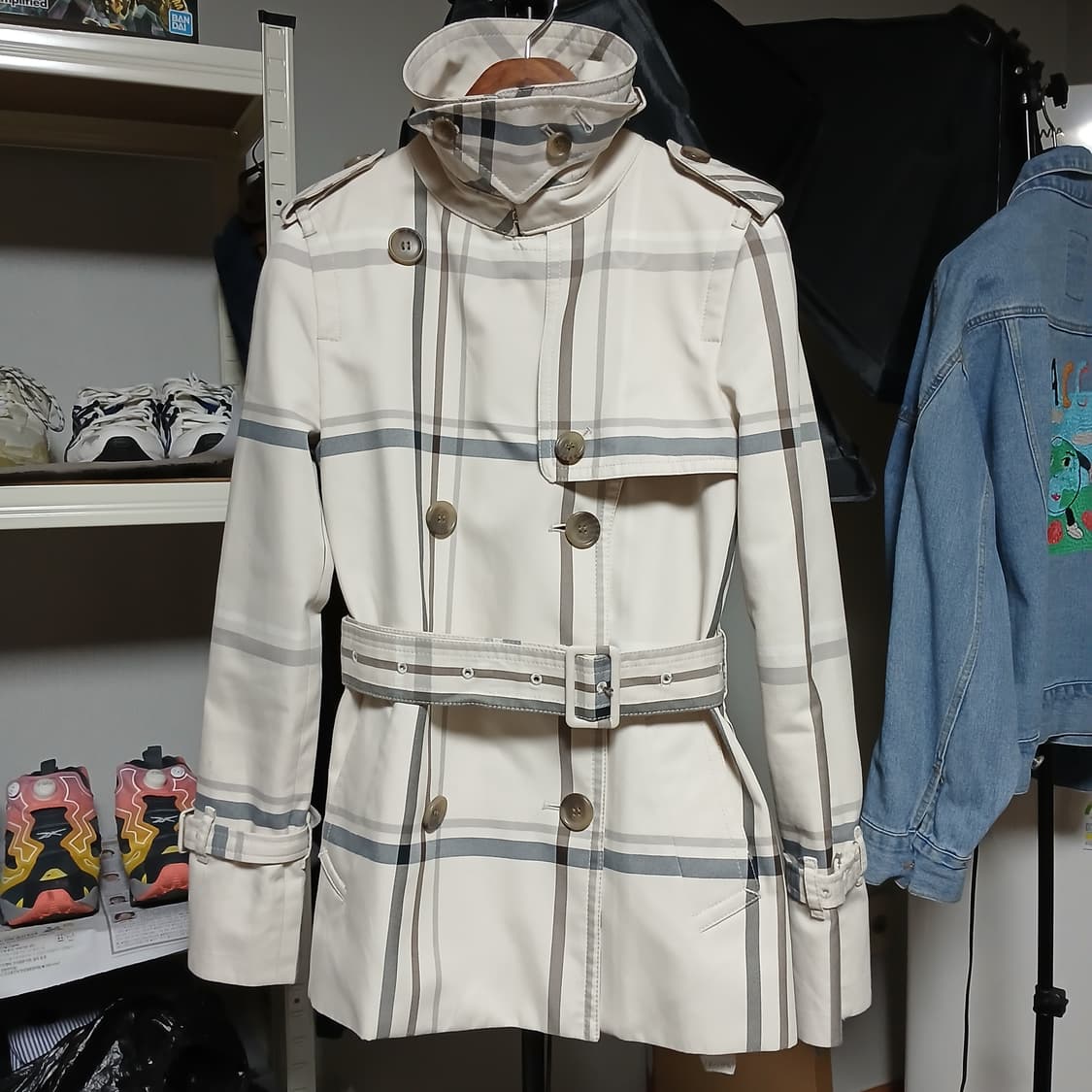 coach 코치 트렌치 코트 봄 자켓 체크 우먼 여성 상품이미지3