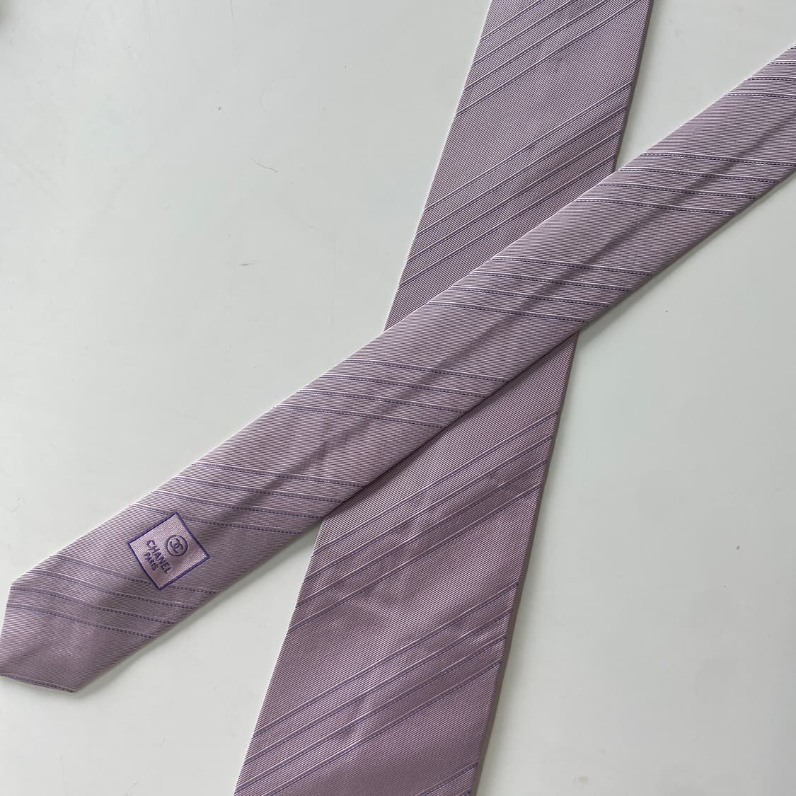 샤넬(CHANEL) 명품 정품 영문로고 넥타이 상품이미지4