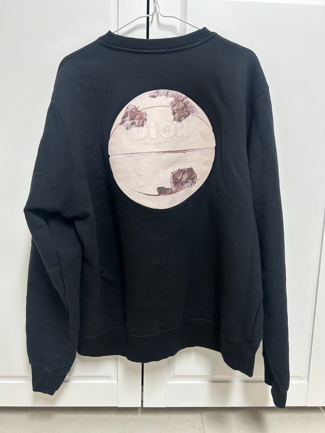 디올 아샴 cd 베스킷볼 맨투맨 블랙 XL 상품이미지2