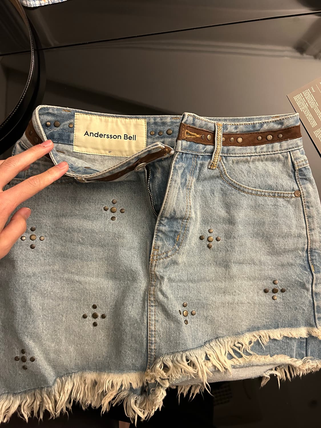 앤더슨벨 KYLA RIVET SKIRT-PANTS apa504w 상품이미지1