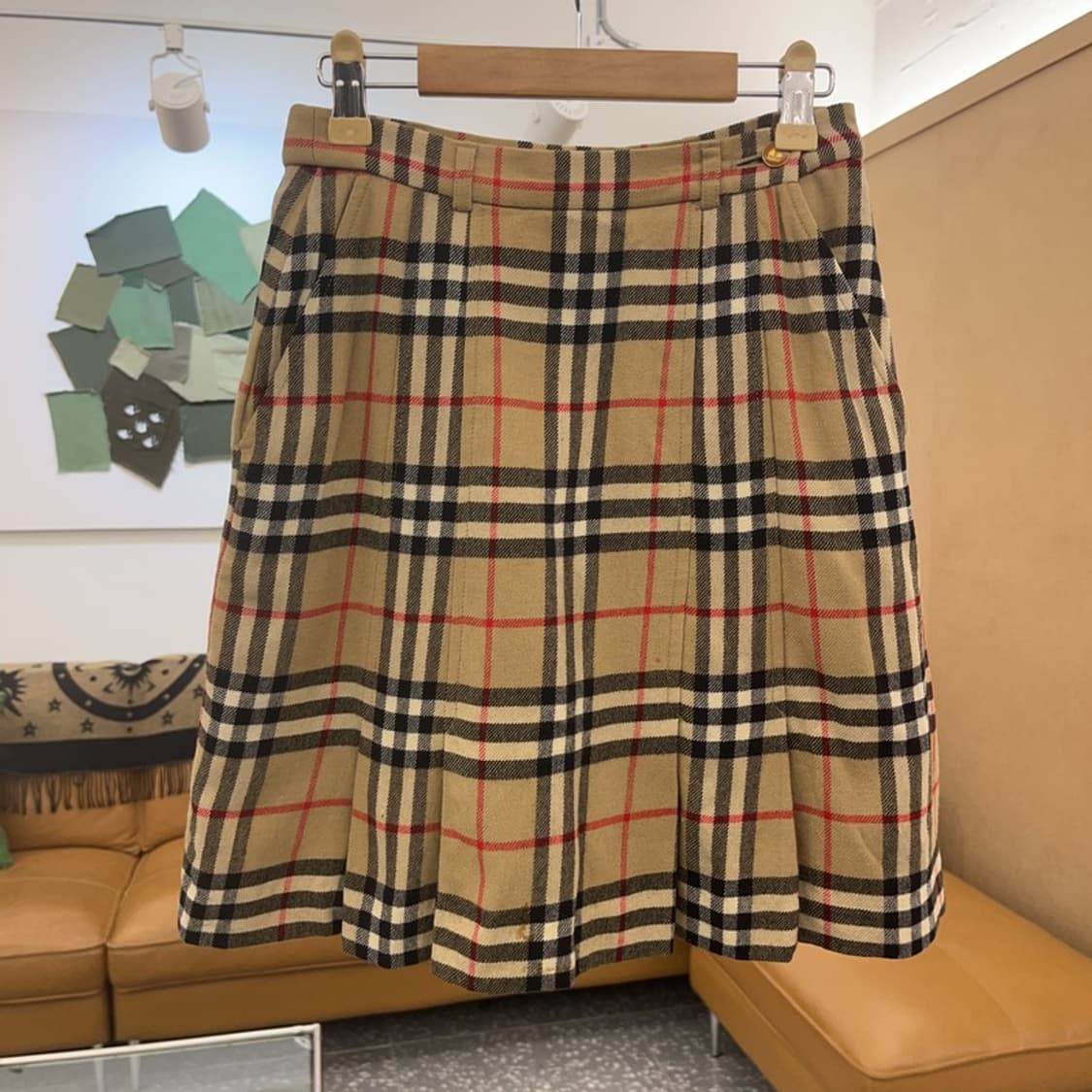 버버리 빈티지 모리 노바체크 울 미니스커트 24인치 C08273 상품이미지3