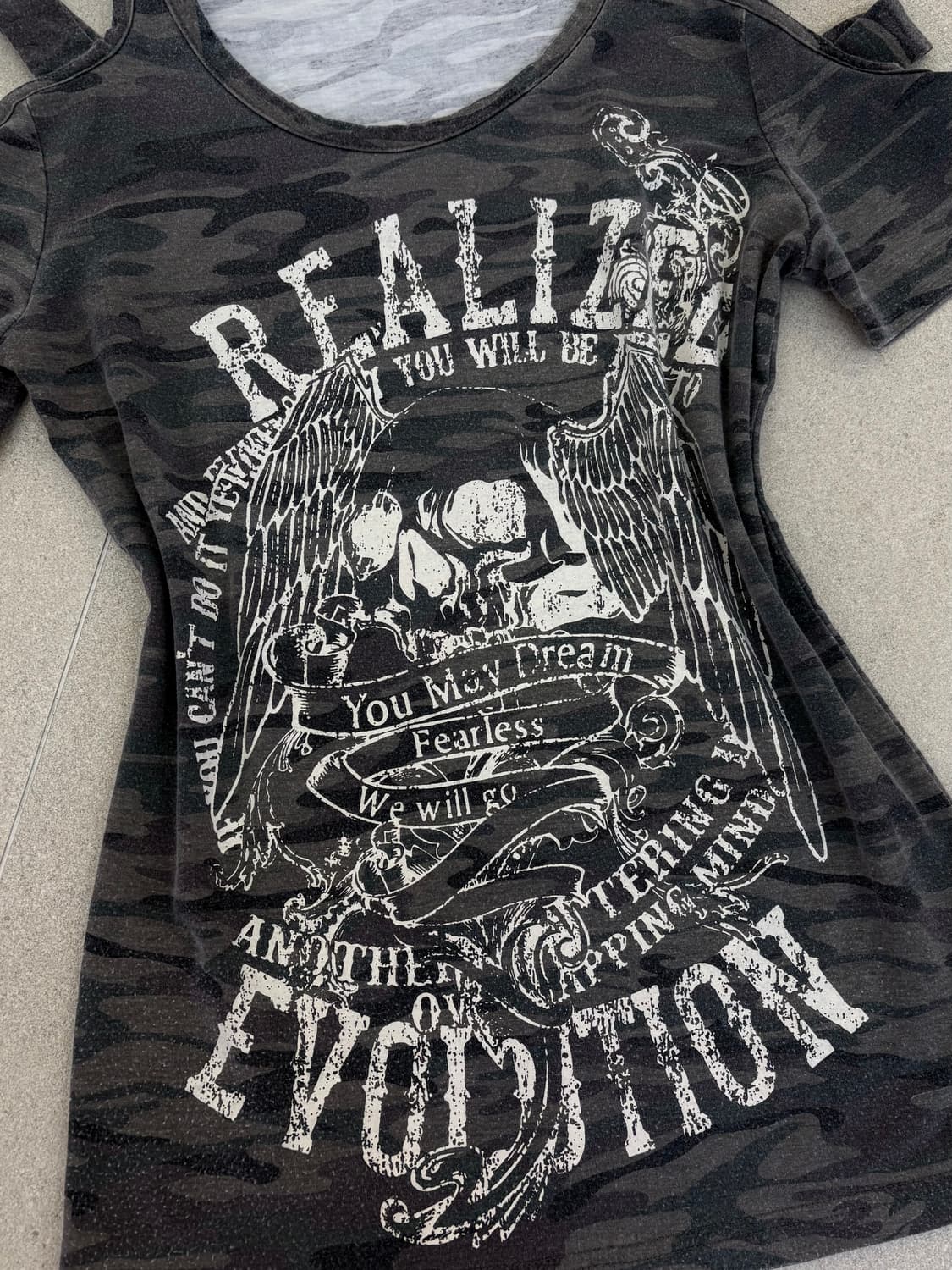 M.K.R 밀리터리 오프숄더 반팔 상품이미지2