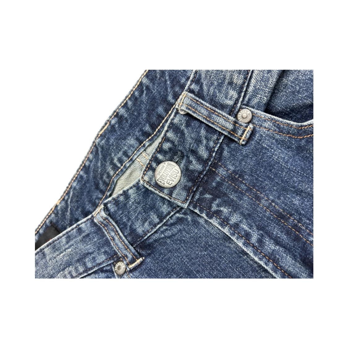 M) 에비수 백포켓 로고 페인트 데님 BD-041 상품이미지7