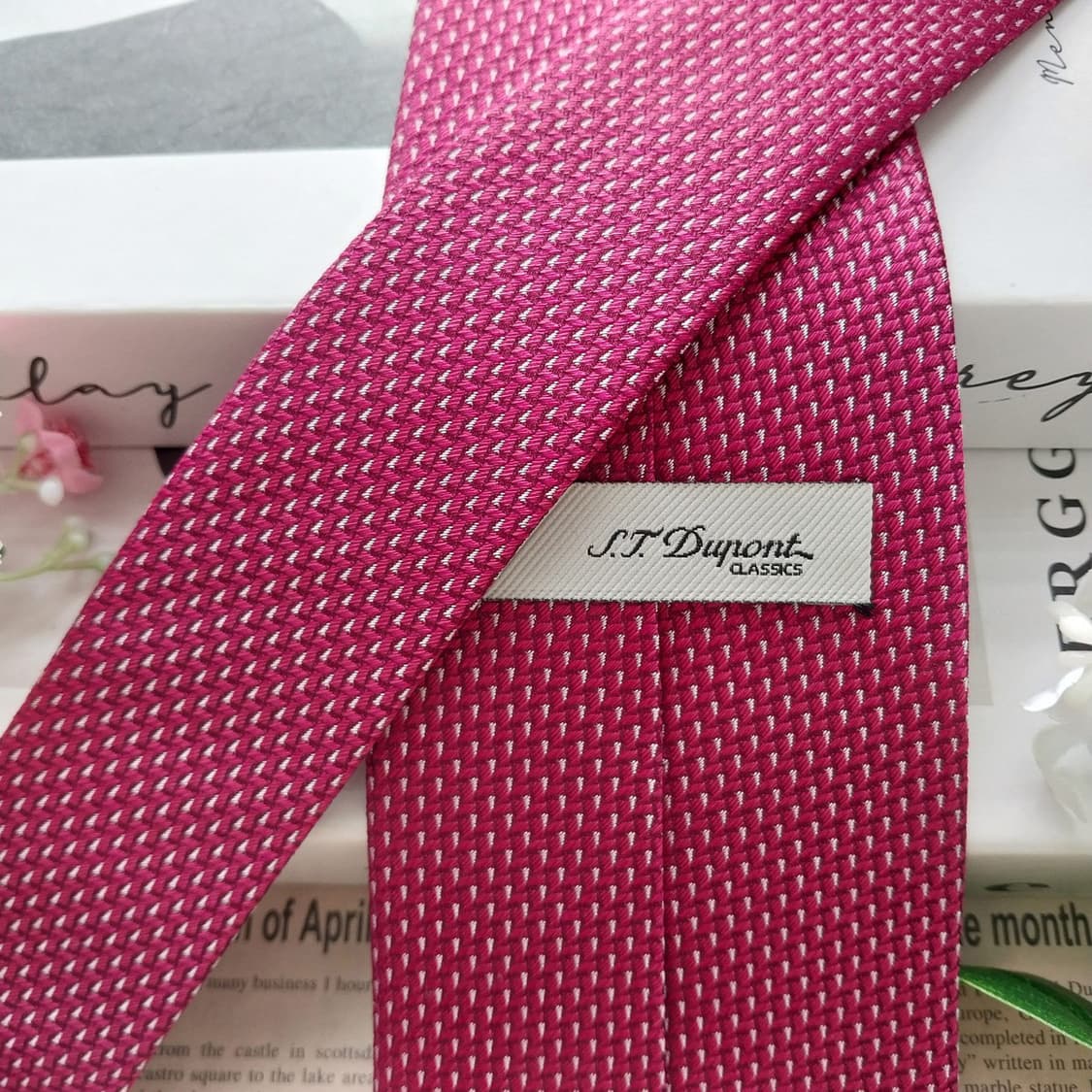 듀퐁 실크 와인 텍스처 넥타이 8.3cm A+등급 K2167
 상품이미지6