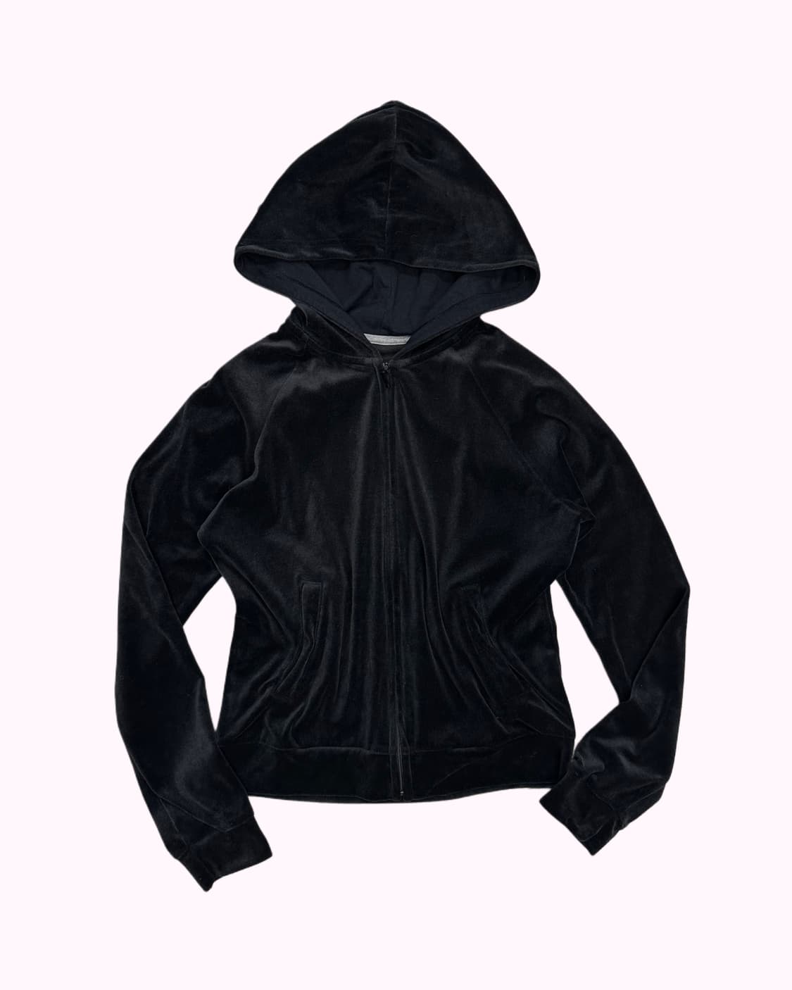 black velvet crop hood zip-up 상품이미지1