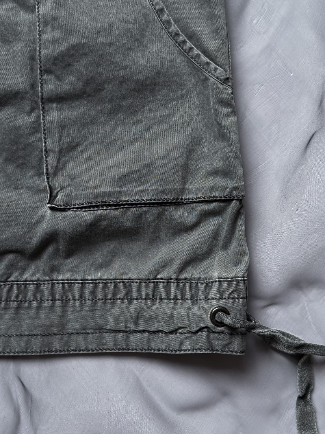 Charcoal Two-Button Mini Skirt 0332 상품이미지3