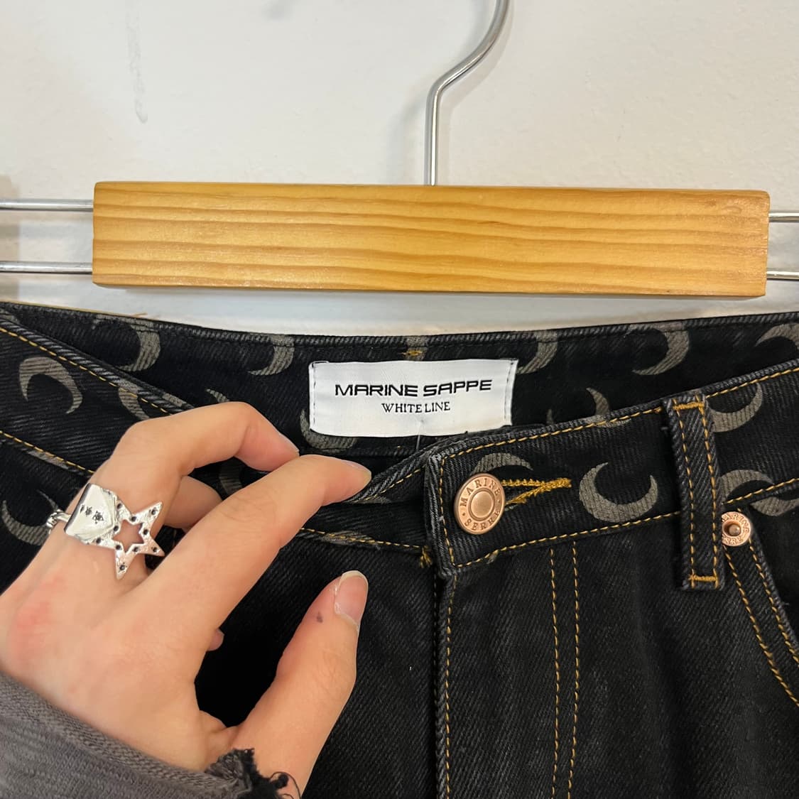 Marine Serre moon pattern denim pants 상품이미지5