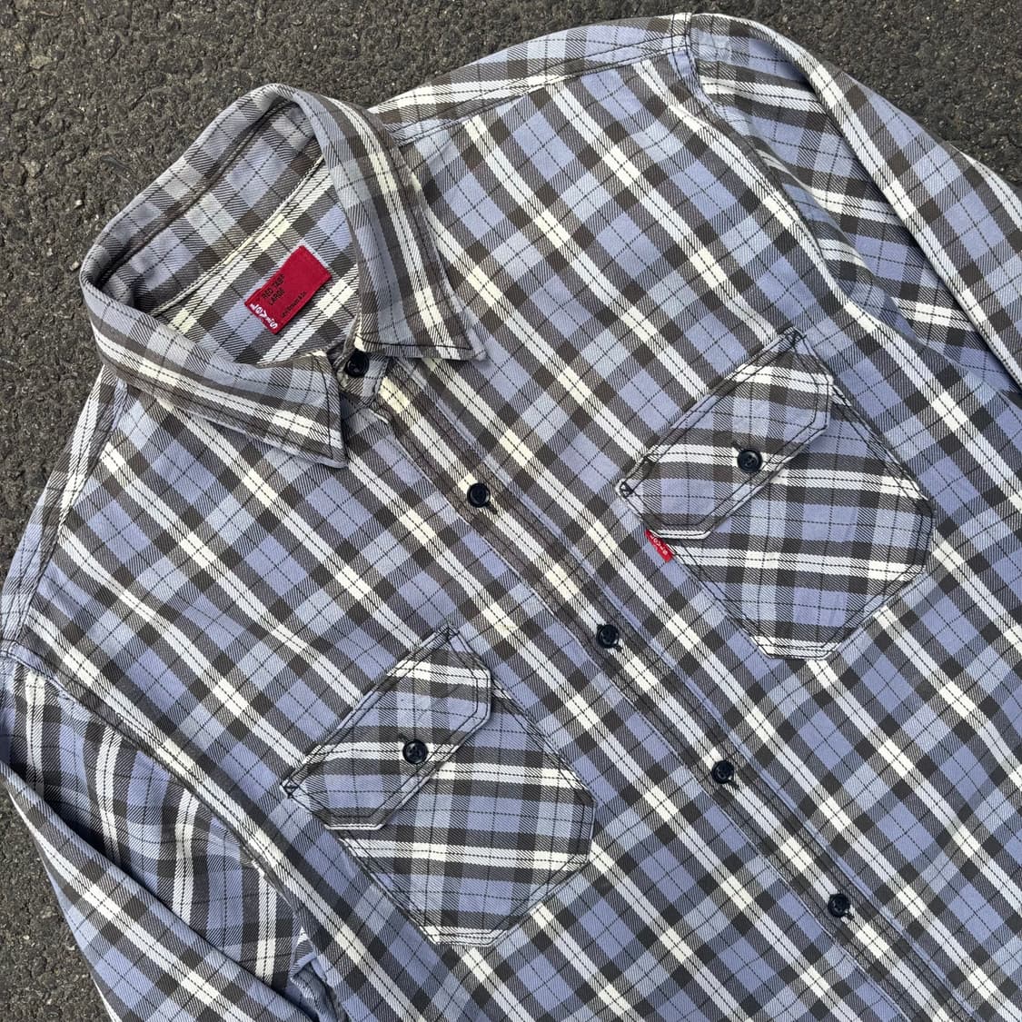 00년대 리바이스 헤비코튼 체크 셔츠 상품이미지4