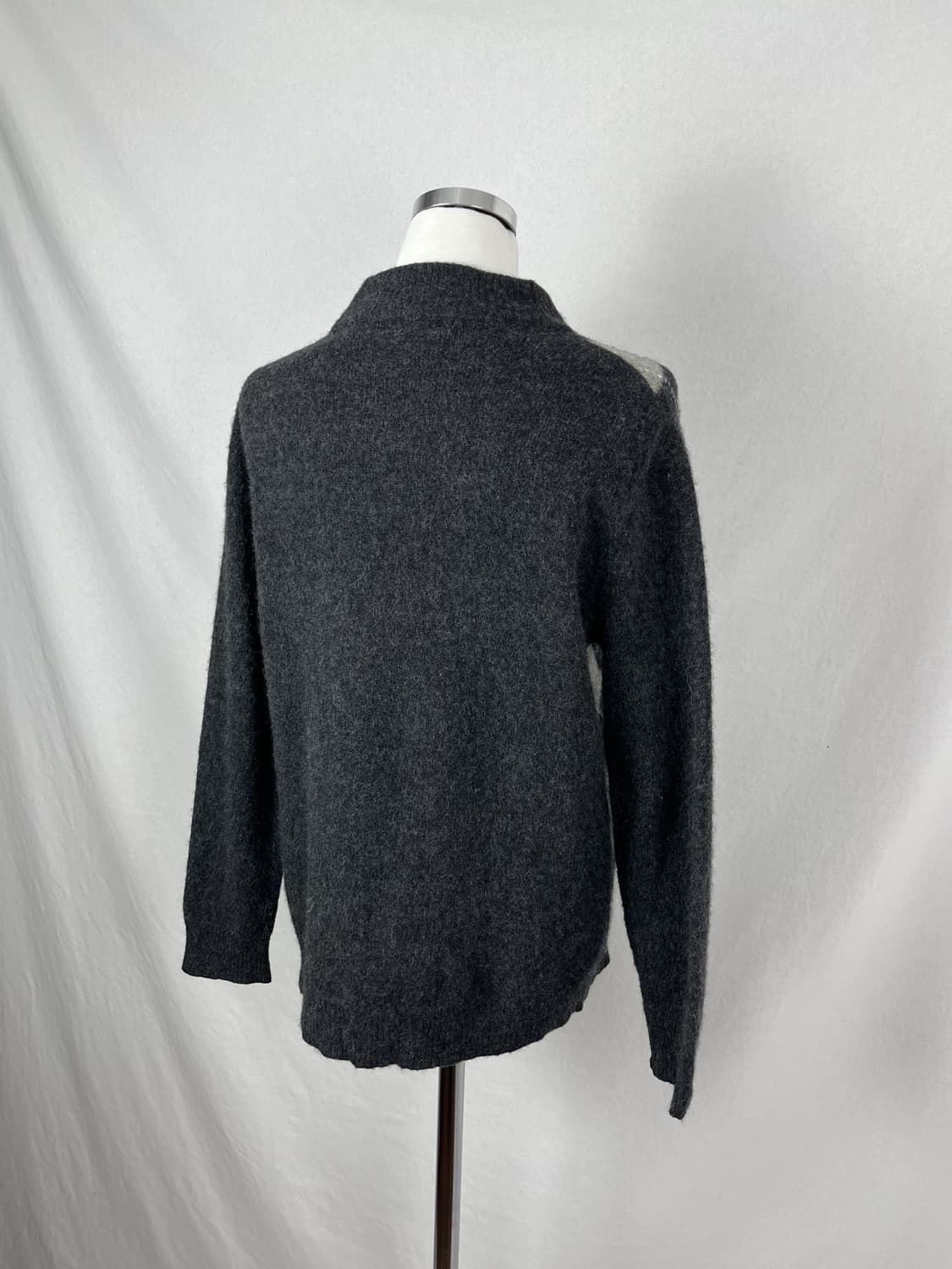 Vintage 아가일 패턴 니트 집업  상품이미지4