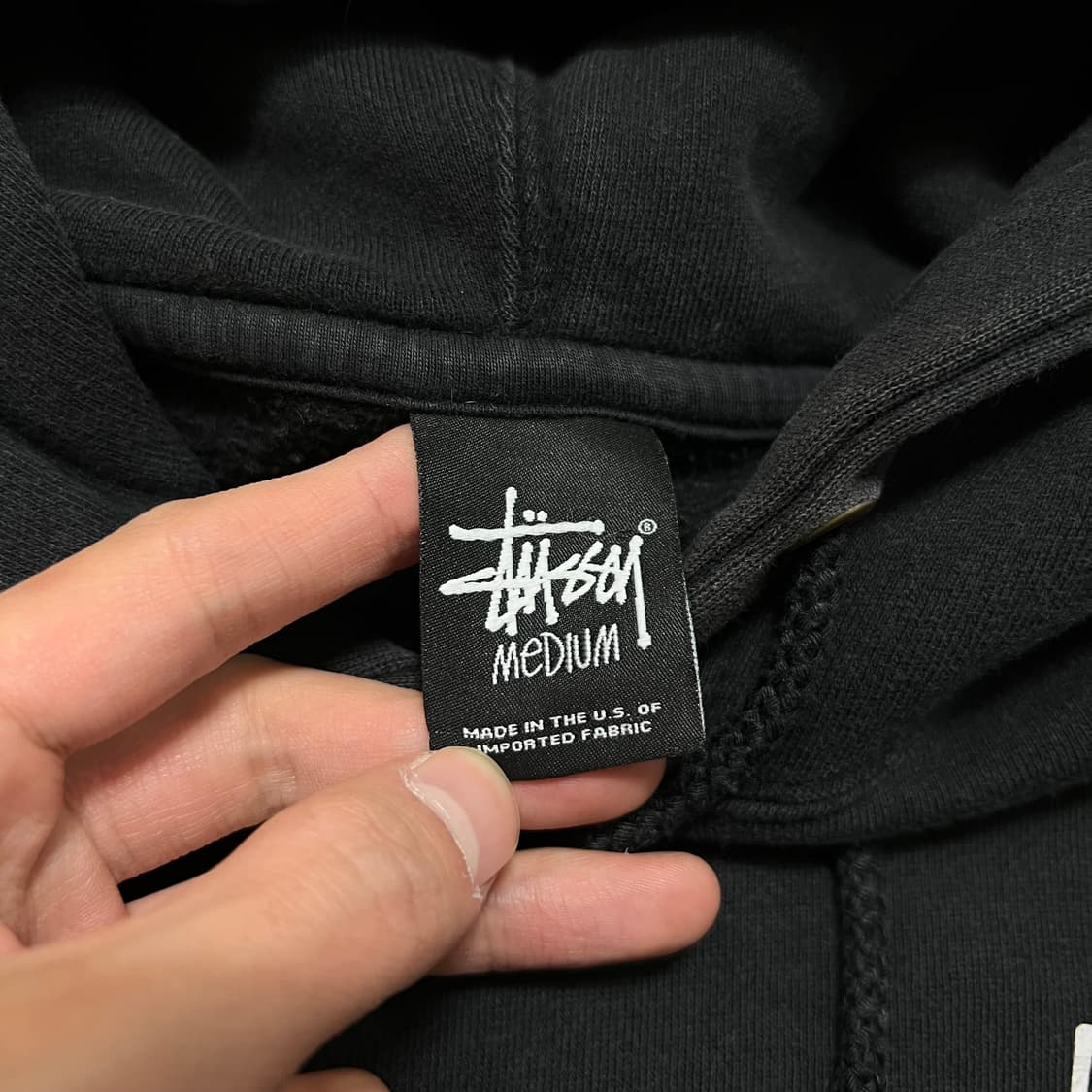 스투시 빅스탁 로고 기모후드티 [블랙] M/95  상품이미지5