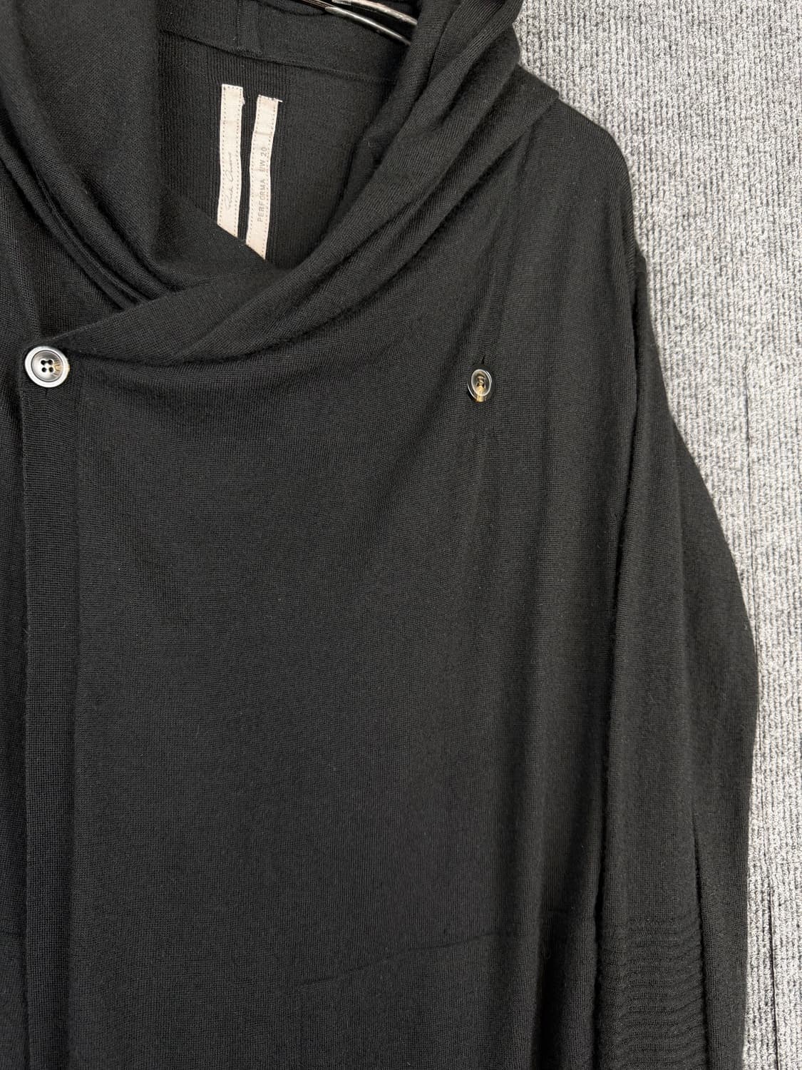 2020FW 릭오웬스 캐시미어100% 후드 롱가디건 상품이미지4