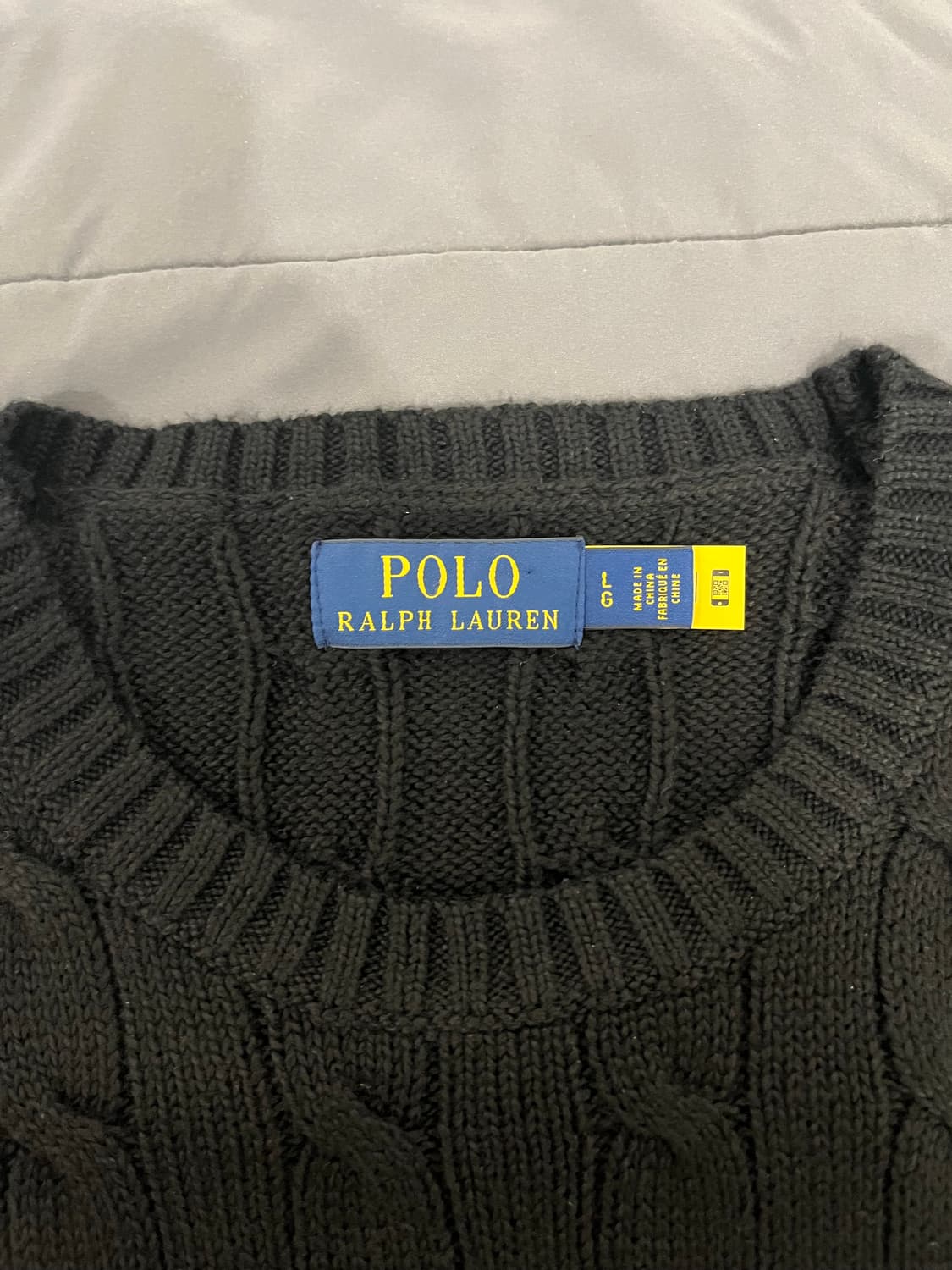 폴로 랄프로렌 꽈배기 니트 블랙 L 상품이미지2