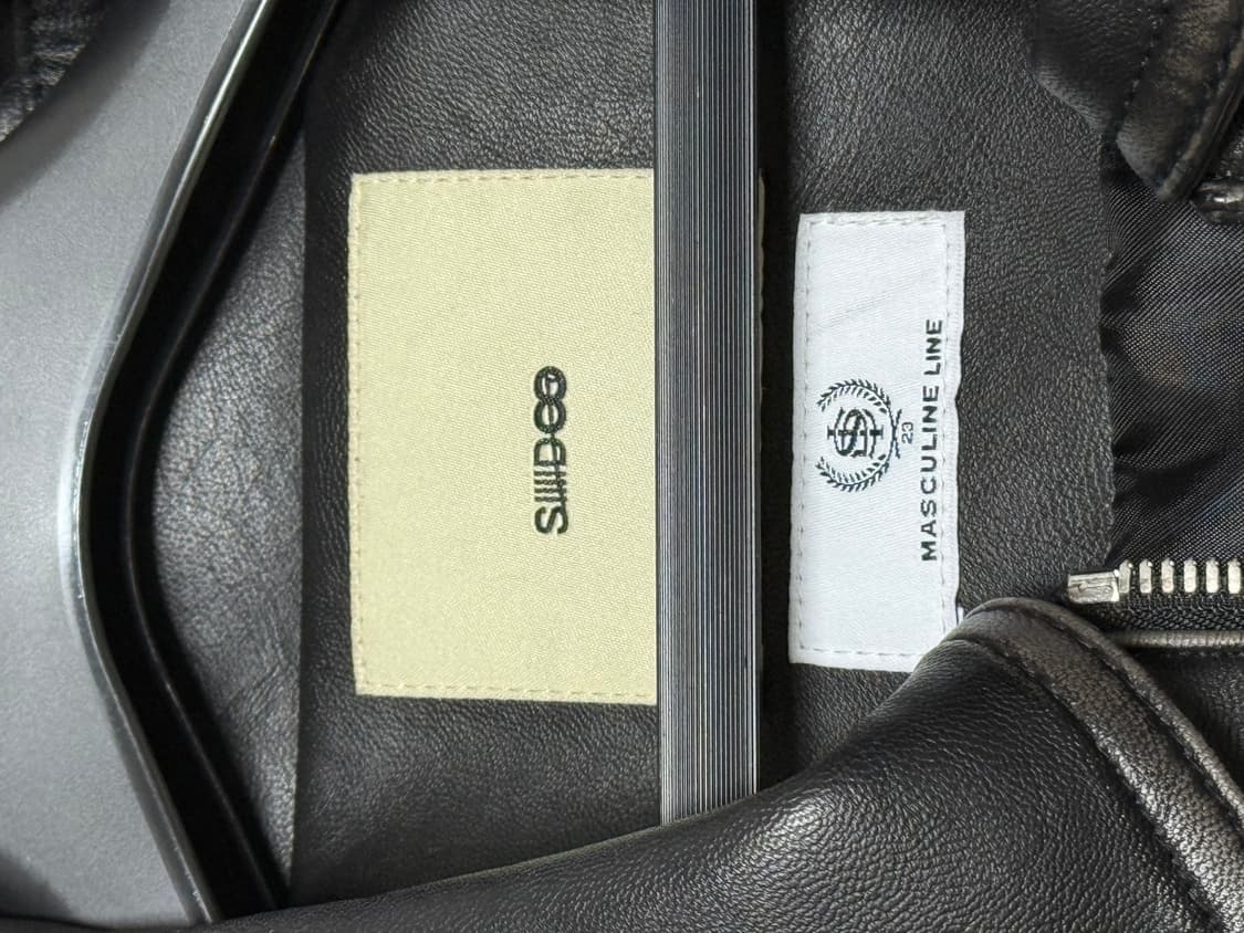 시도 SIIIIDO 24 fw 블랙 레더 자켓 상품이미지6