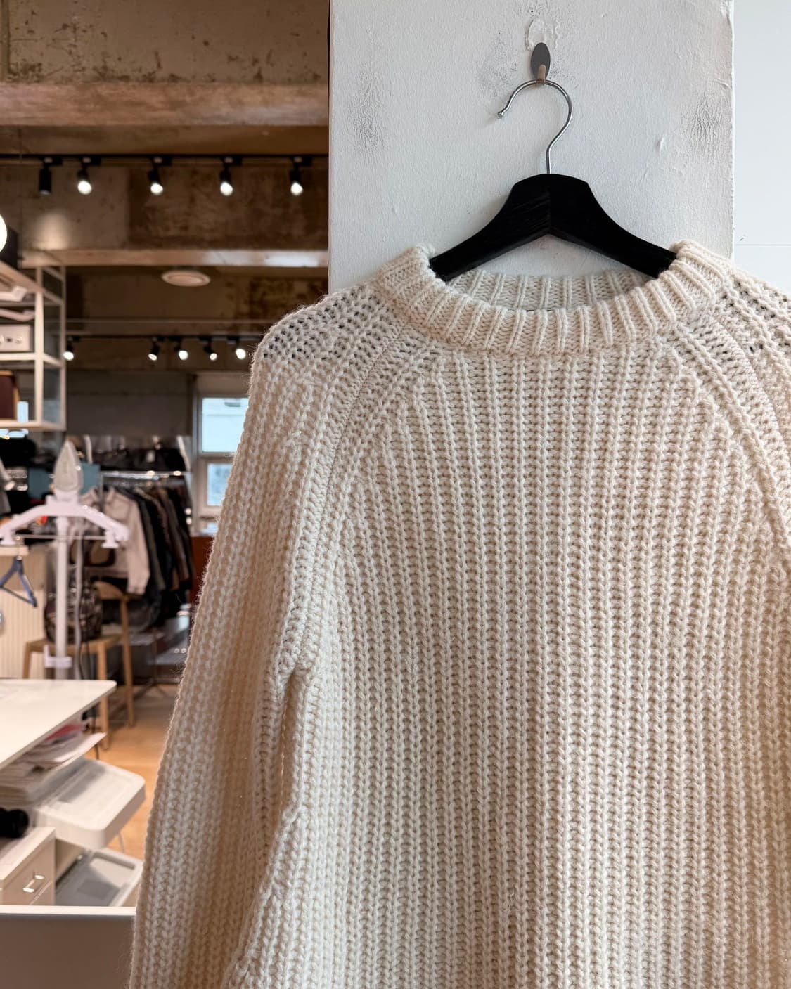 마쥬 아이보리 알파카울 라운드 니트  상품이미지4