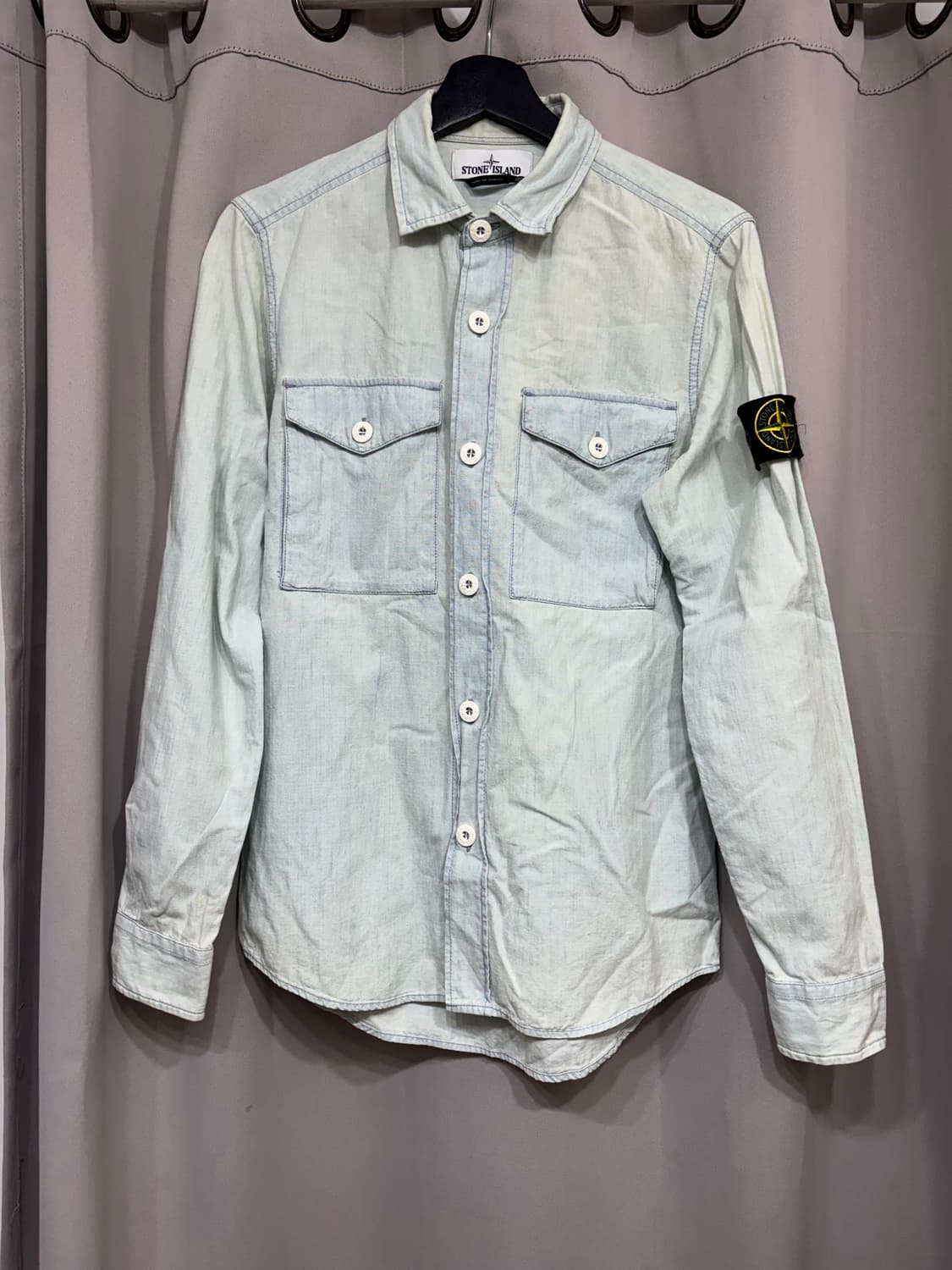 스톤아일랜드 데님 포켓 셔츠 S사이즈 상품이미지1