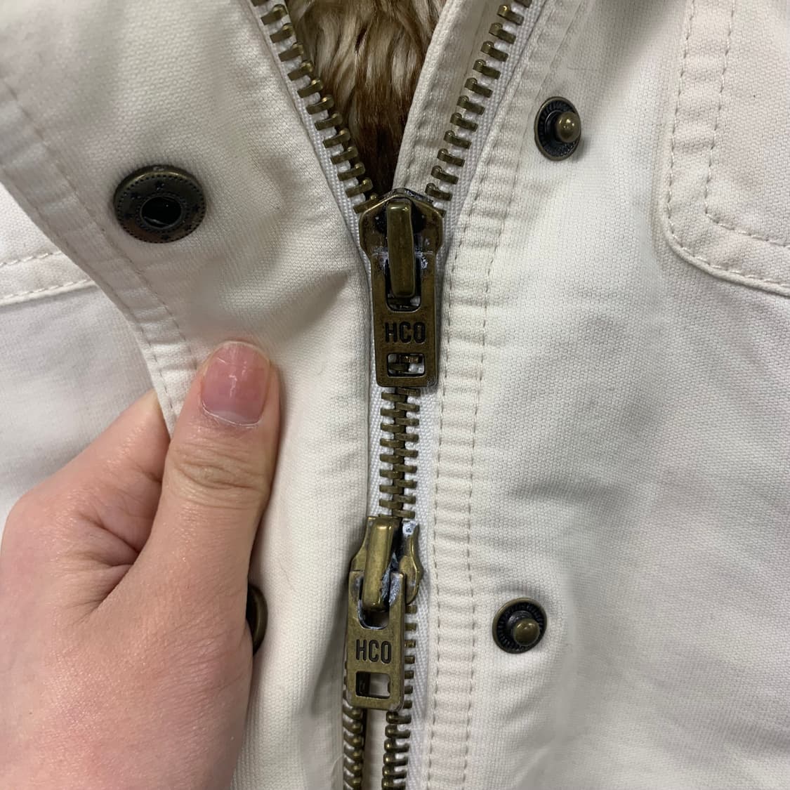 홀리스터 y2k 와투케 화이트 퍼 후드 자켓 상품이미지6