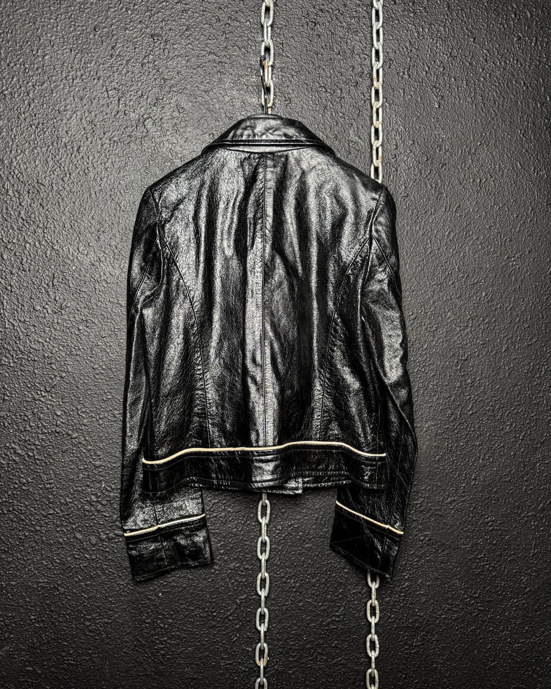 Black Double Leather Jacket 상품이미지10