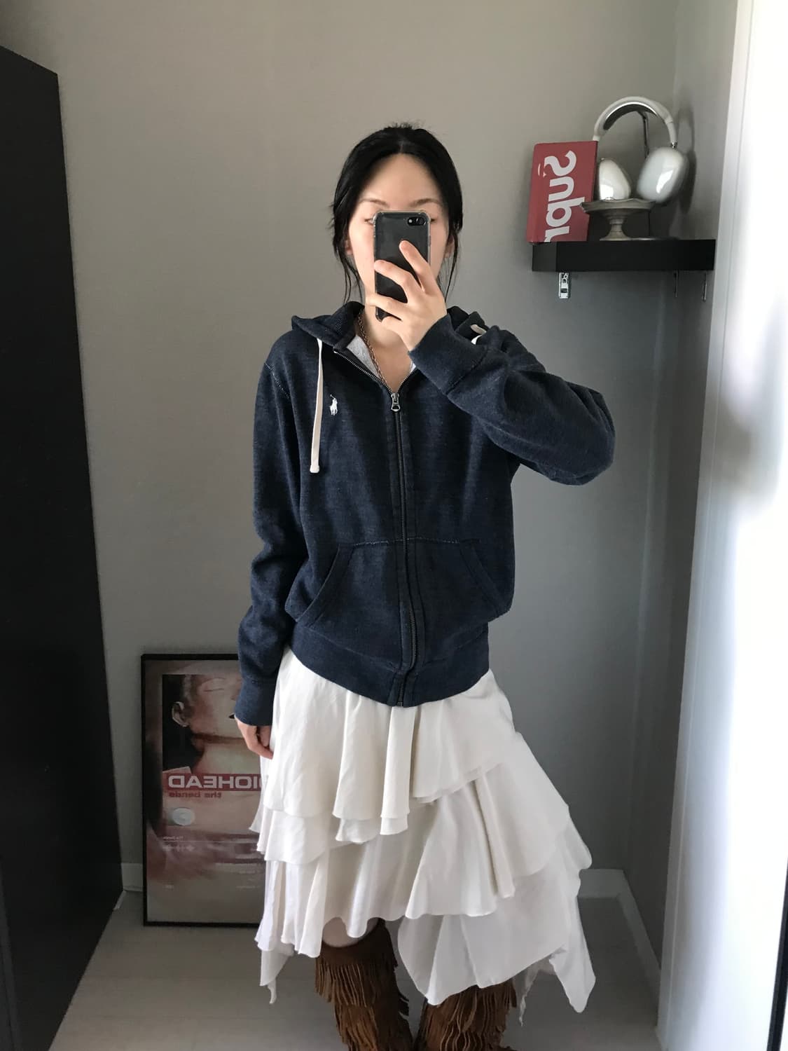 폴로 랄프로렌 포니 로고 피그먼트 써멀 후드집업 상품이미지3