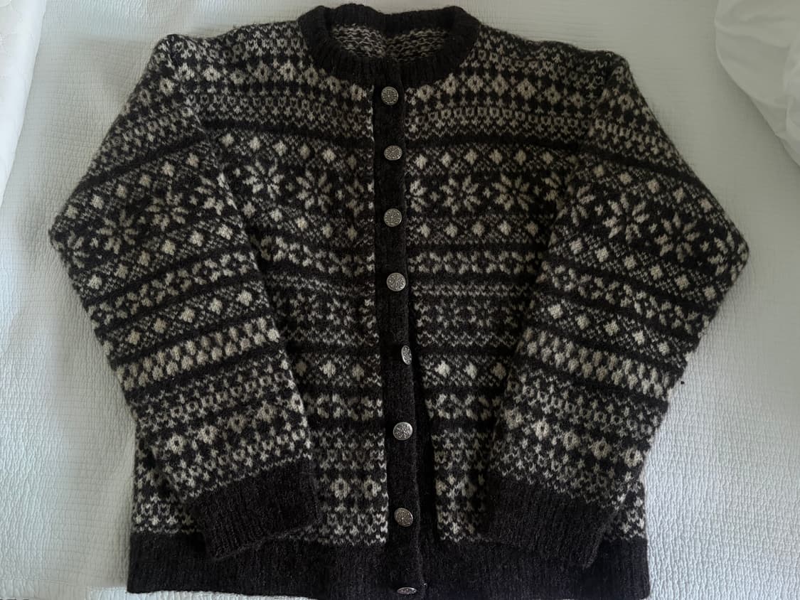 모리노가토 일본 빈티지 노르딕 니트 가디건 상품이미지1