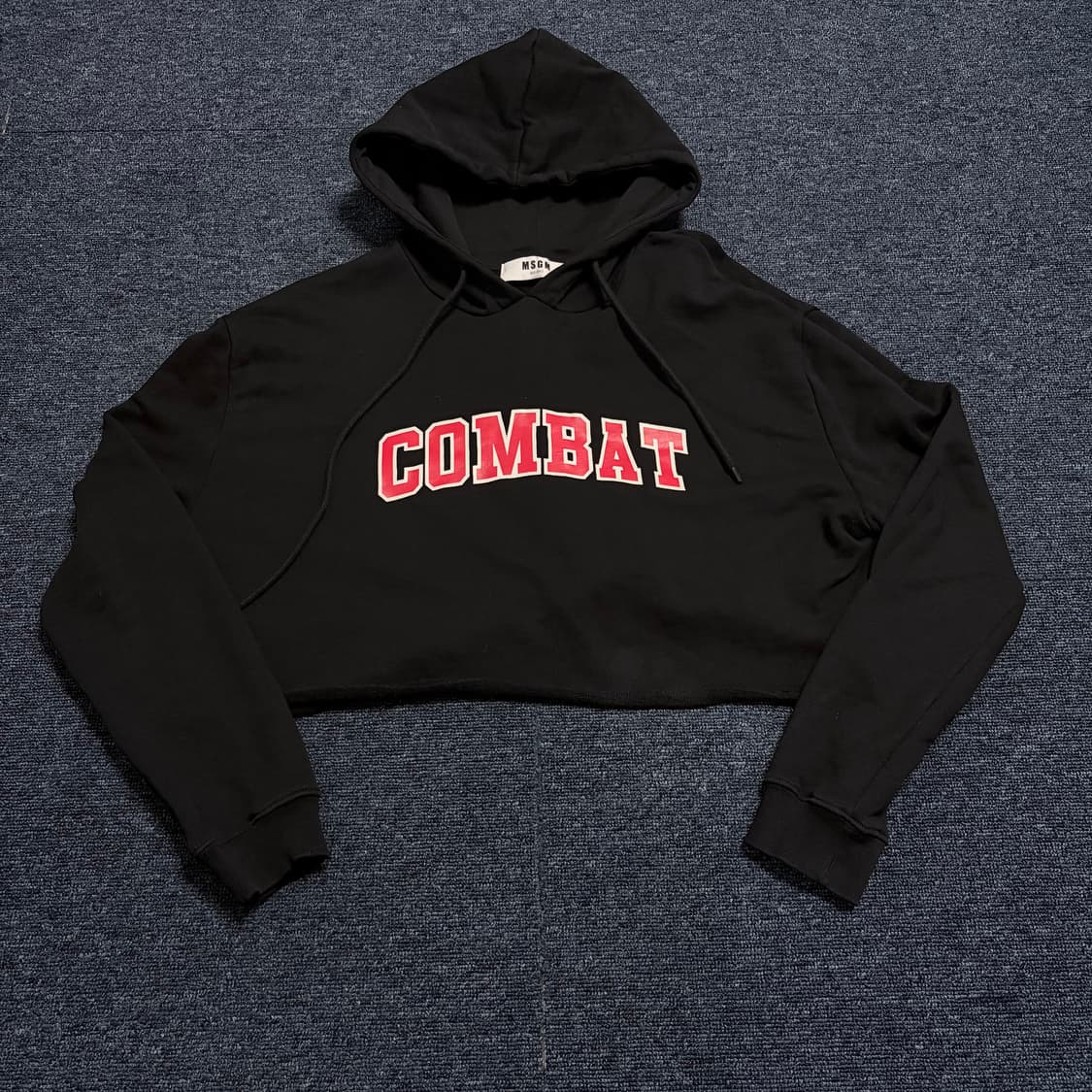 MSGM 빅로고 크롭 후드티 상품이미지1