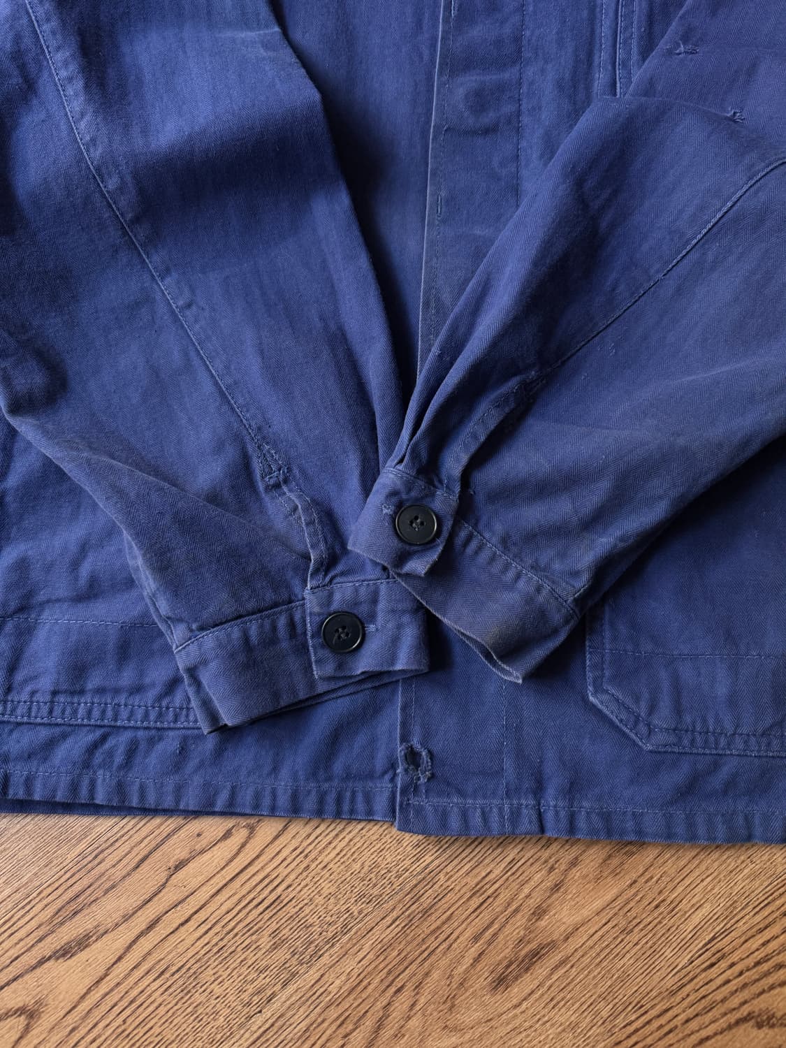 [L]암 포켓 헤링본 트윌 프렌치 워크 자켓 상품이미지5