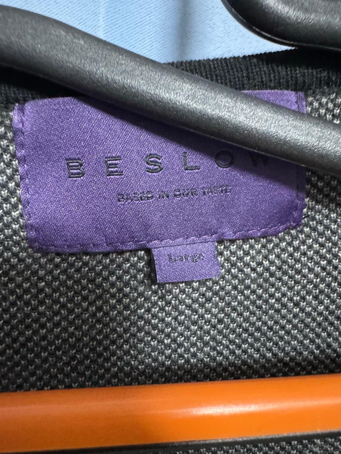 비슬로우 아가일 체크 패턴 니트 가디건 상품이미지3