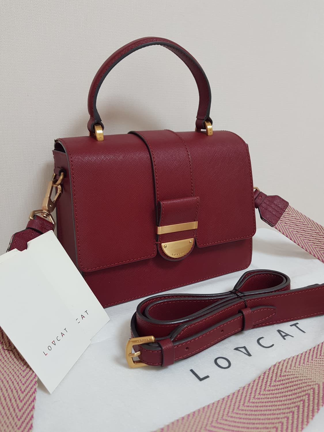 러브캣 3way 백 ㅡ 거의 새제품 상품이미지3