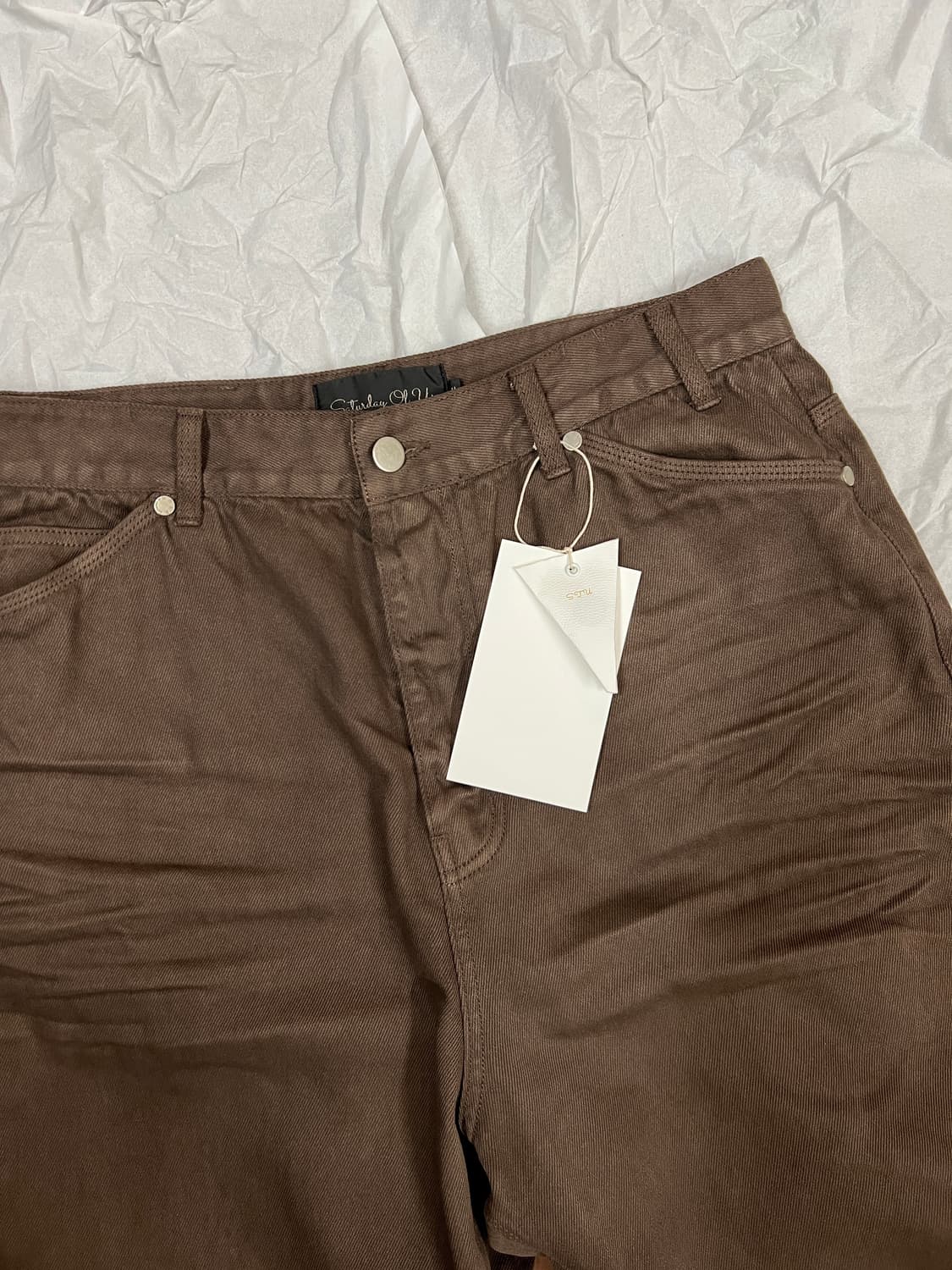 STU 플레어 데님팬츠 브라운 M 상품이미지1