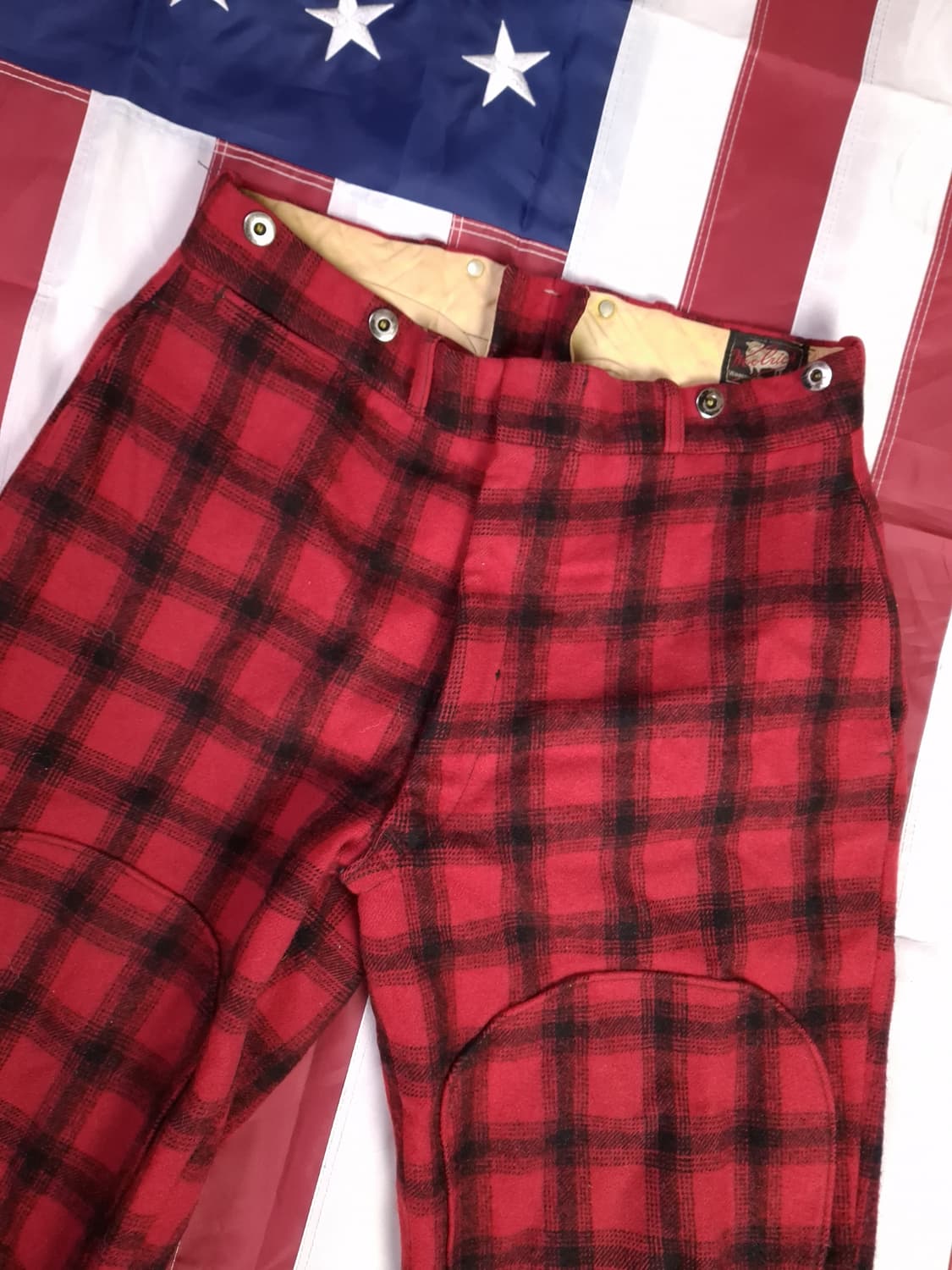 특A 오리지날 60's  울리치 울 버팔로 체크 헌팅 바지 상품이미지3