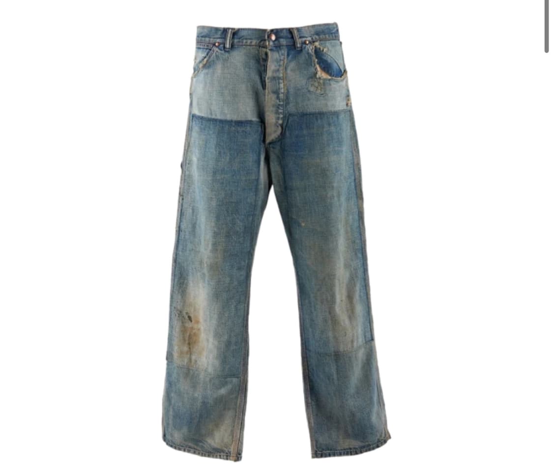 [S] Saint mxxxxxx 세인트미카엘 더블니 데님팬츠 상품이미지1