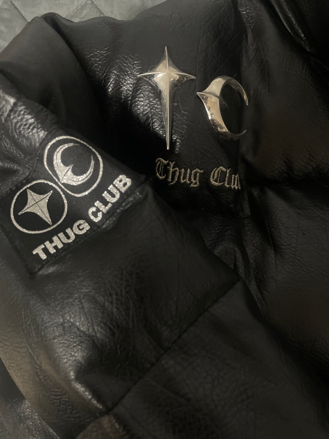 떠그 클럽 레더 패딩 사이즈 2 상품이미지3