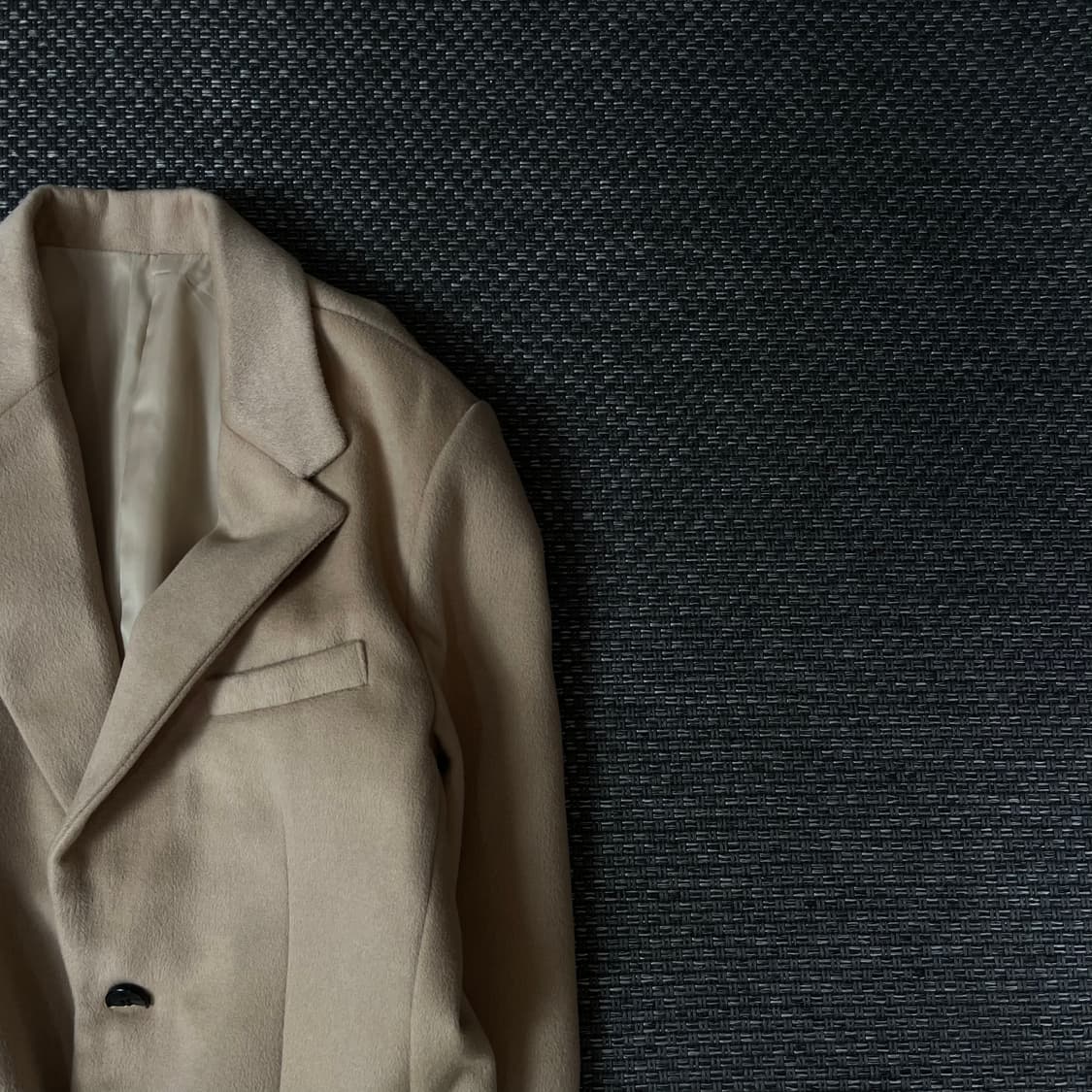 커스텀멜로우 연베이지 싱글 코트 S 상품이미지3