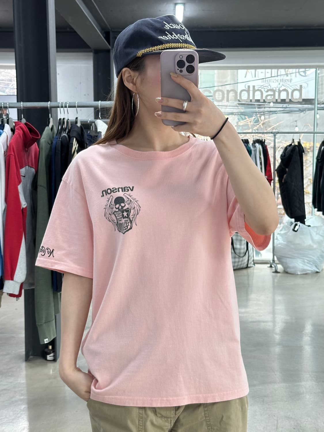 벤슨 스컬윙 반팔티 핑크 상품이미지4