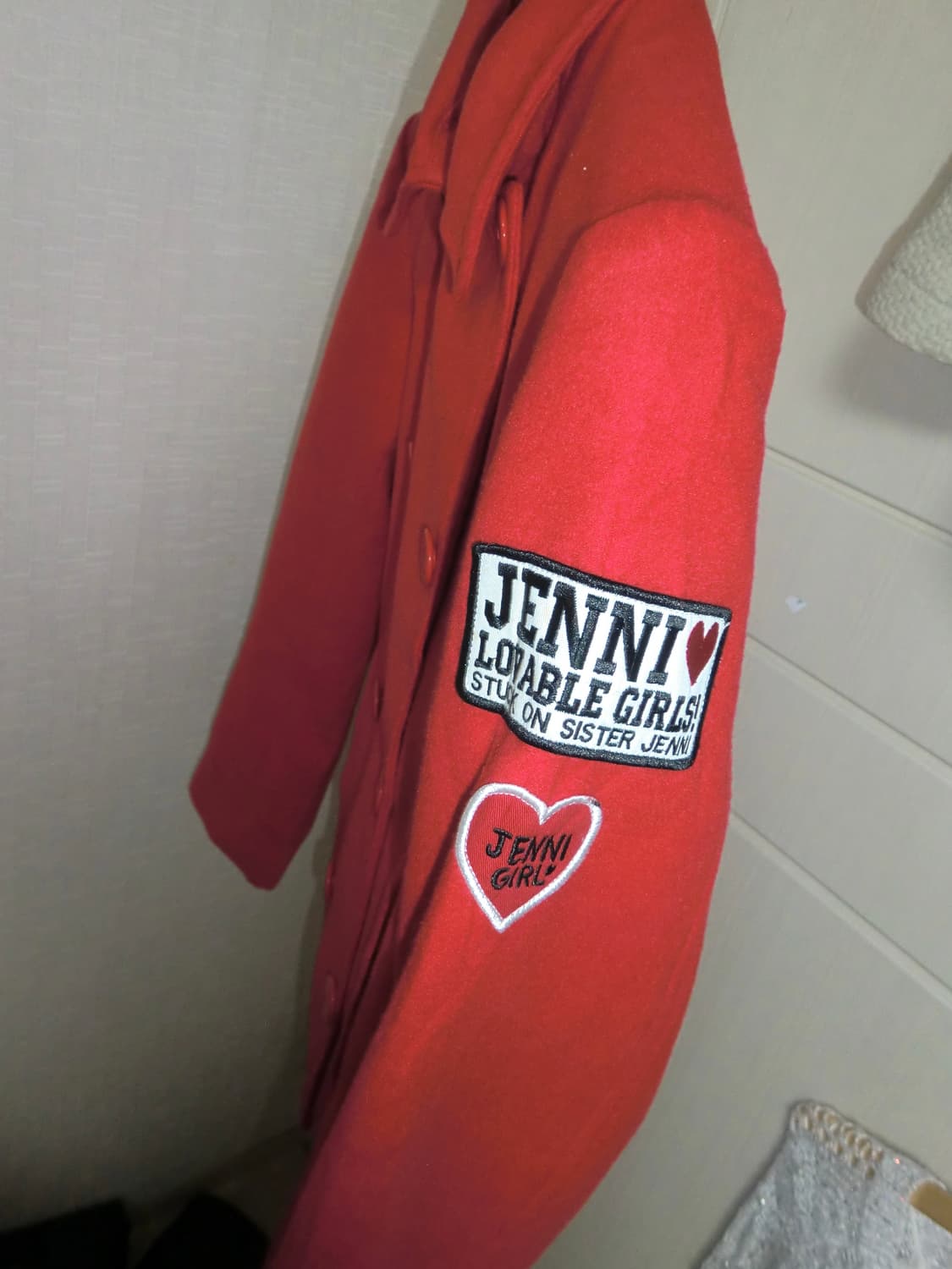 레드 숏코트 자켓 하트 빈티지 러블리 하구미 펑크 모리걸 상품이미지2