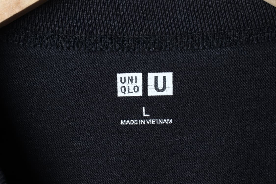(L-XL) 유니클로 반팔 티셔츠 U라인 무지 블랙-H32134 상품이미지5