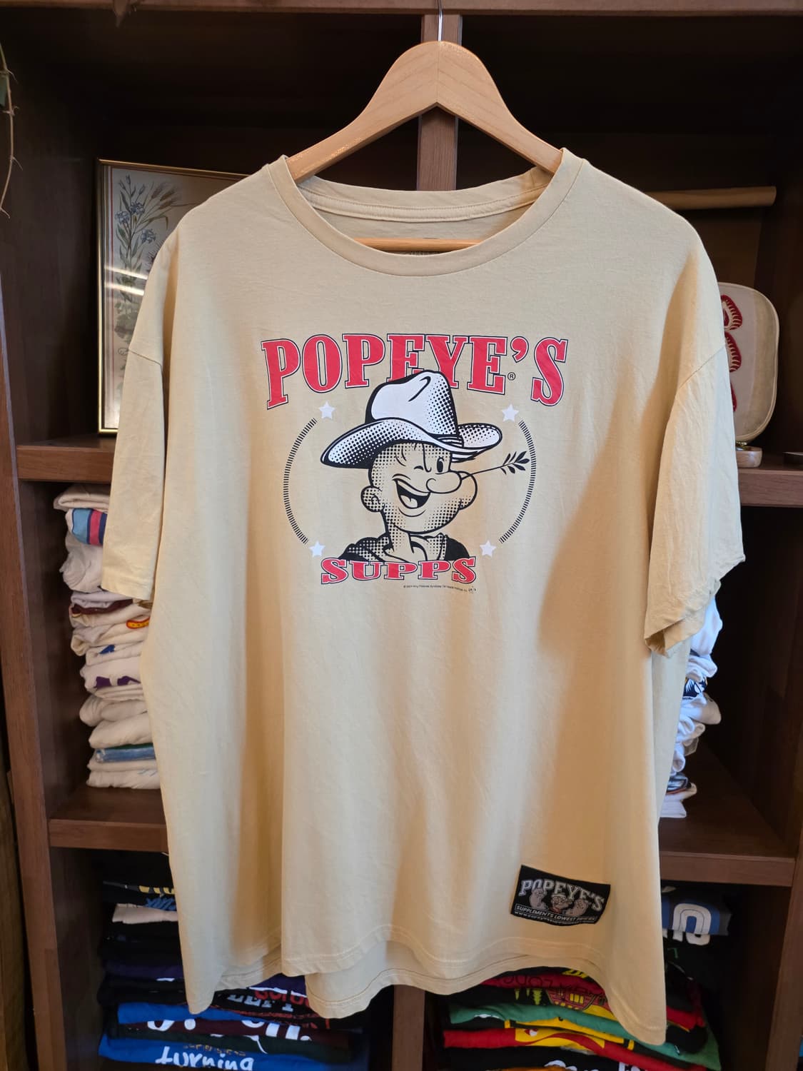 Vintage GEAR 뽀빠이 original 2XL 반팔티 상품이미지1