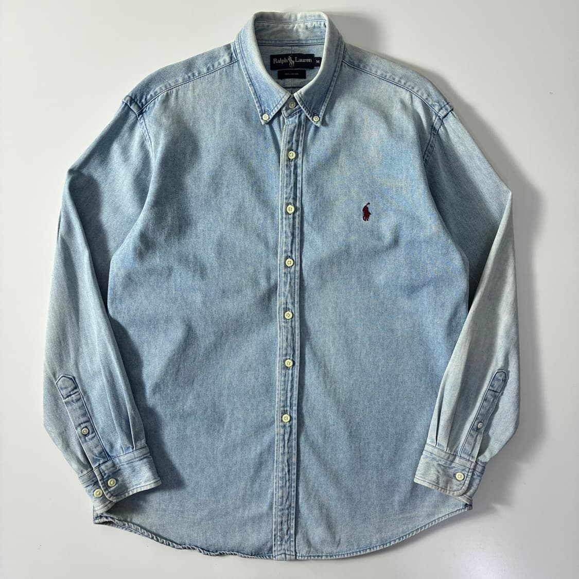 Polo 폴로 랄프로렌 90‘s 데님 워시드 셔츠 상품이미지1