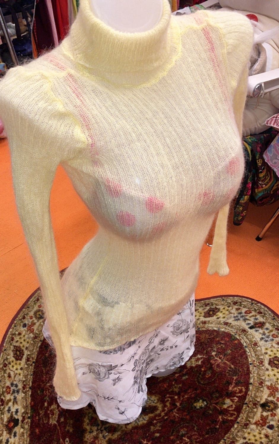 jpn 레몬 모헤어 니트 상품이미지2