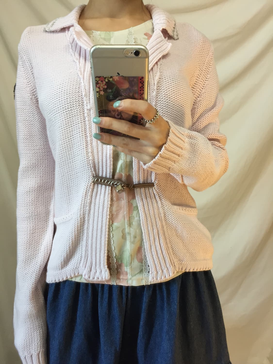 연핑크 가디건 상품이미지8