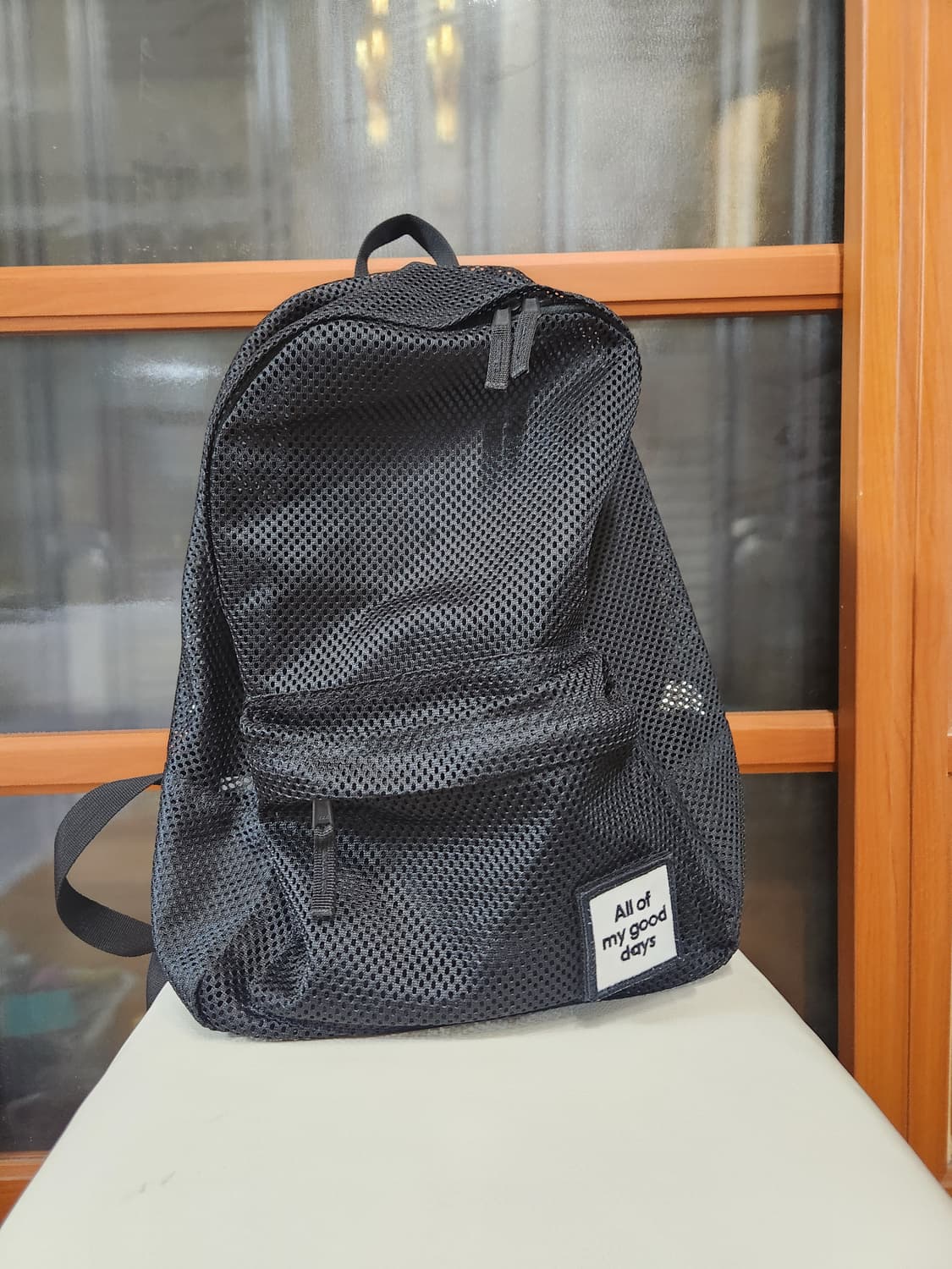 탑텐 검정색 메쉬 백팩 배낭 상품이미지5
