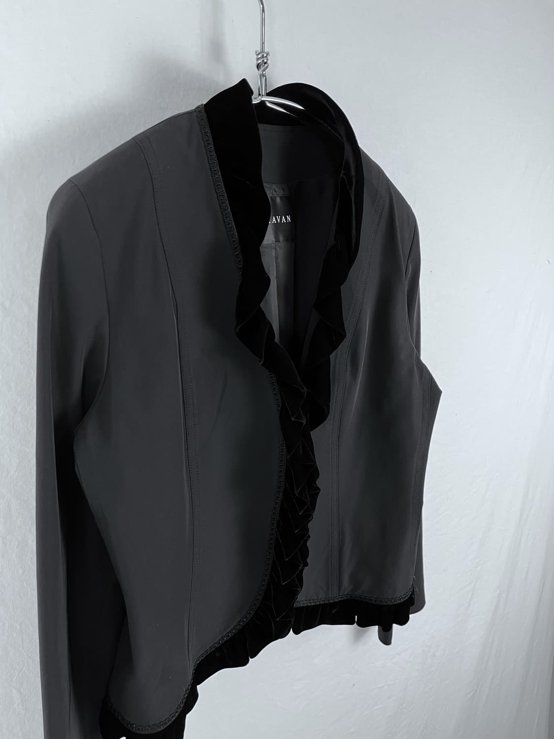 Vintage (maede in japan) 벨벳 셔링 자켓  상품이미지4