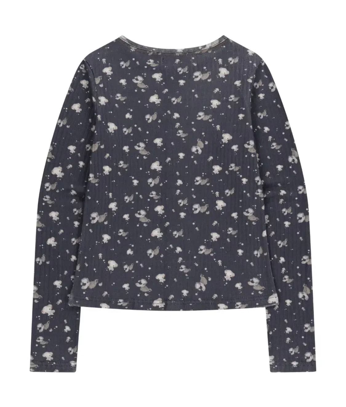 코이세이오 코튼 긴팔 네이비 티셔츠 상품이미지2