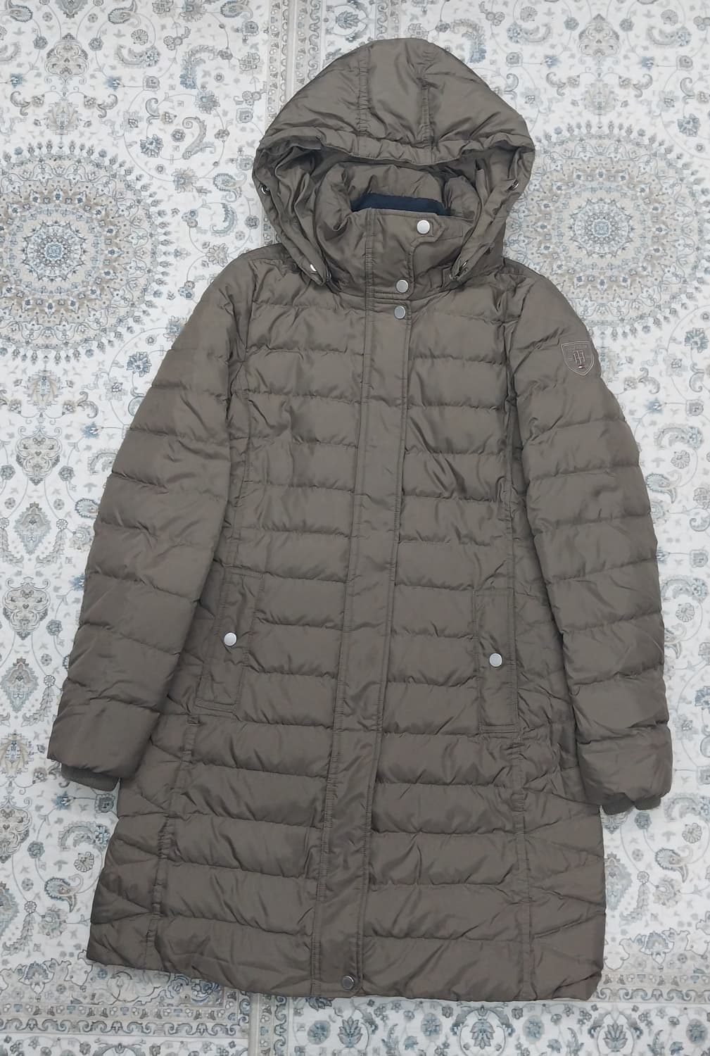 타미힐피거 후드 롱패딩 카키 브라운 S 상품이미지1