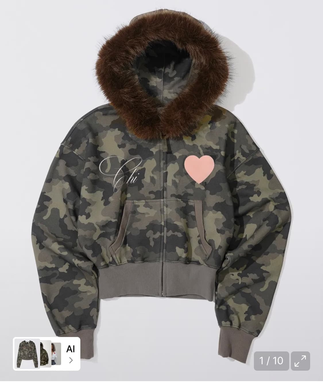 스컬프터 Faux Fur Trimming Hooded Zip-Up 상품이미지1