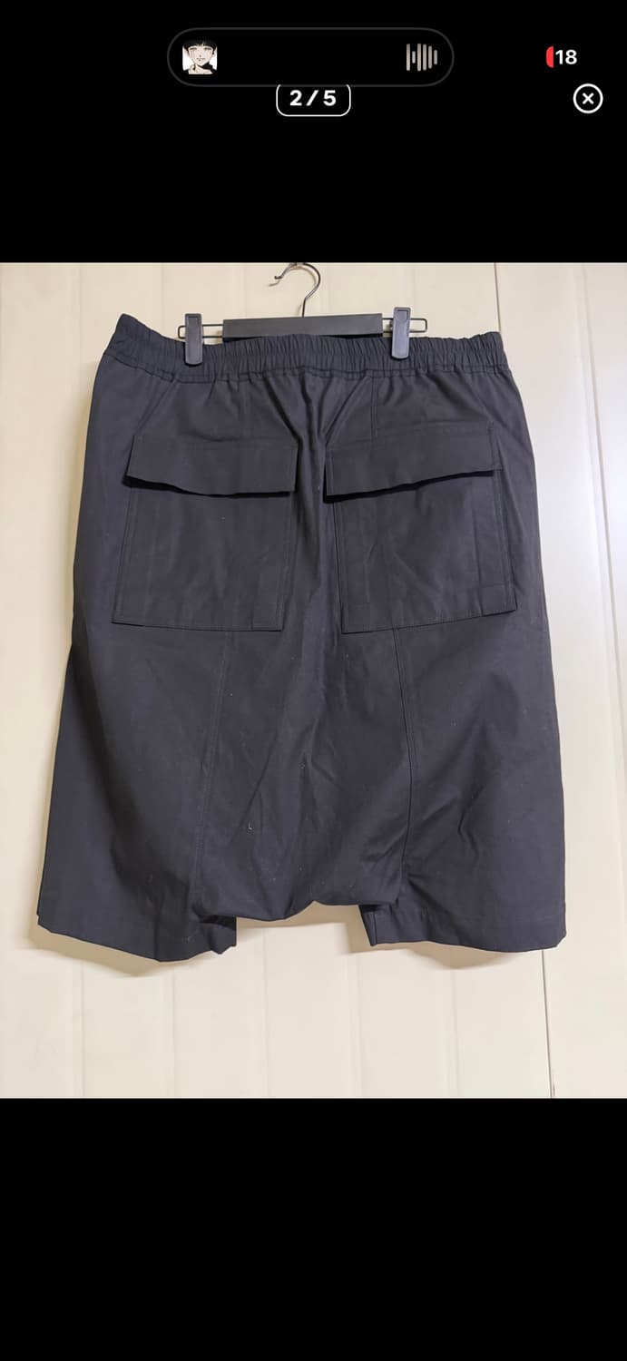 52) 릭오웬스 드로우스트링 쇼츠 팬츠 블랙 상품이미지2