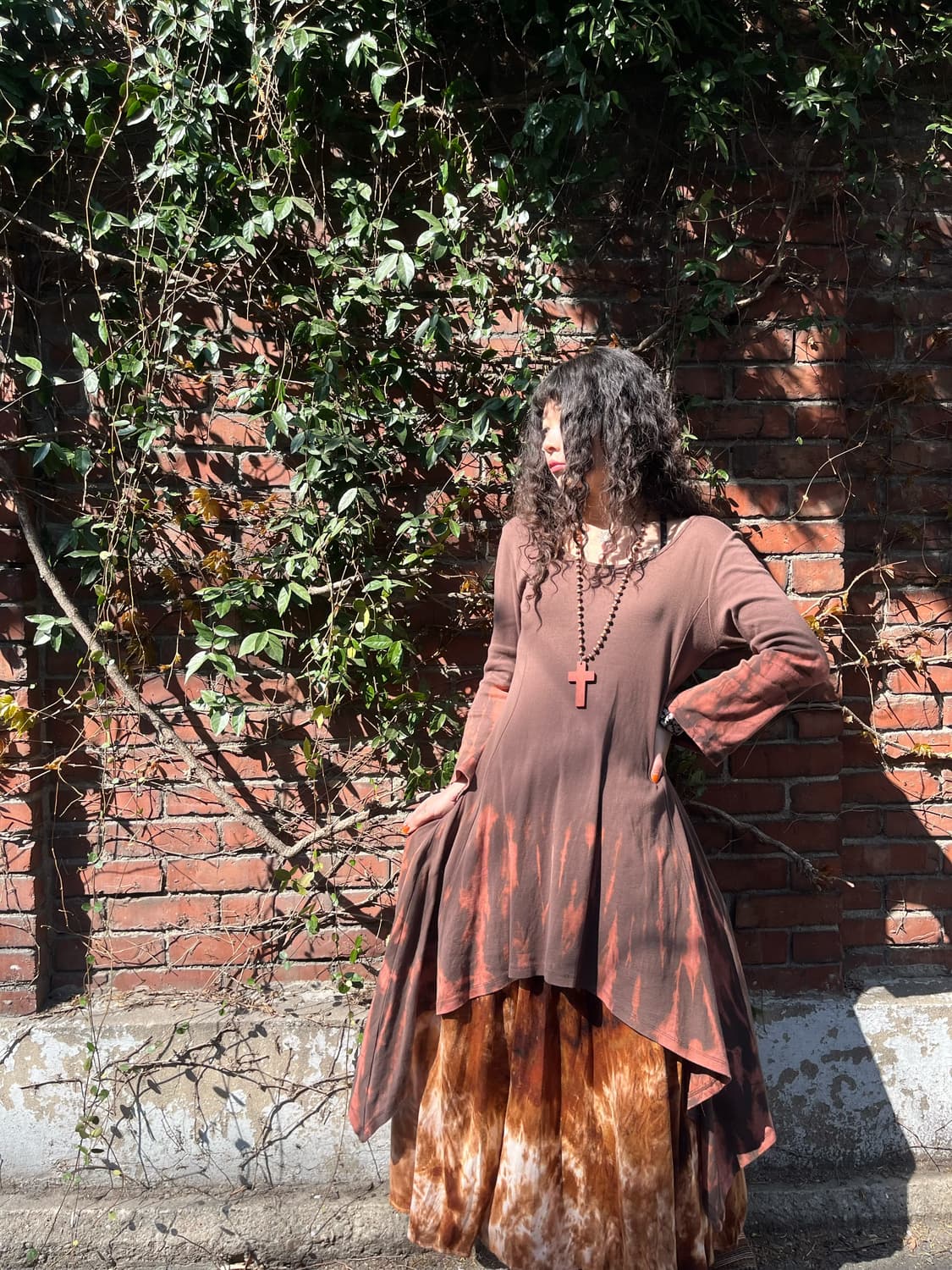 히피 타이다이 언발란스 원피스 상품이미지1