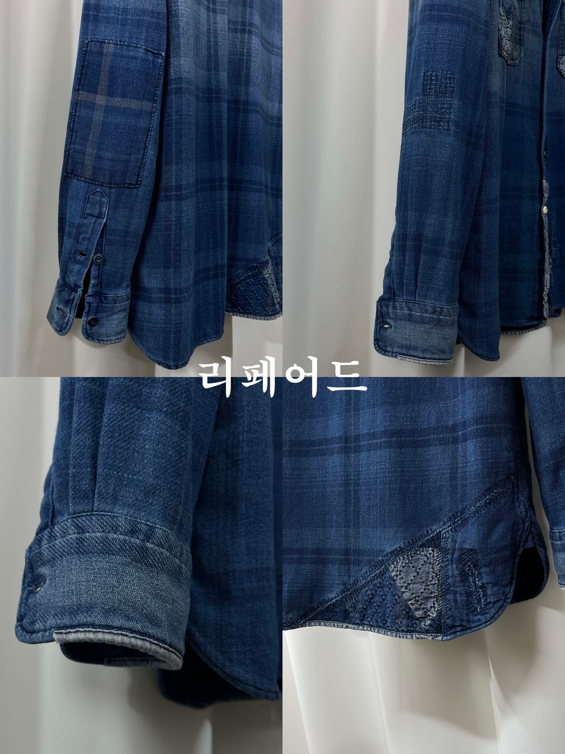 폴로 랄프로렌 사시코 리페어드 보로 인디고 워크셔츠 상품이미지10